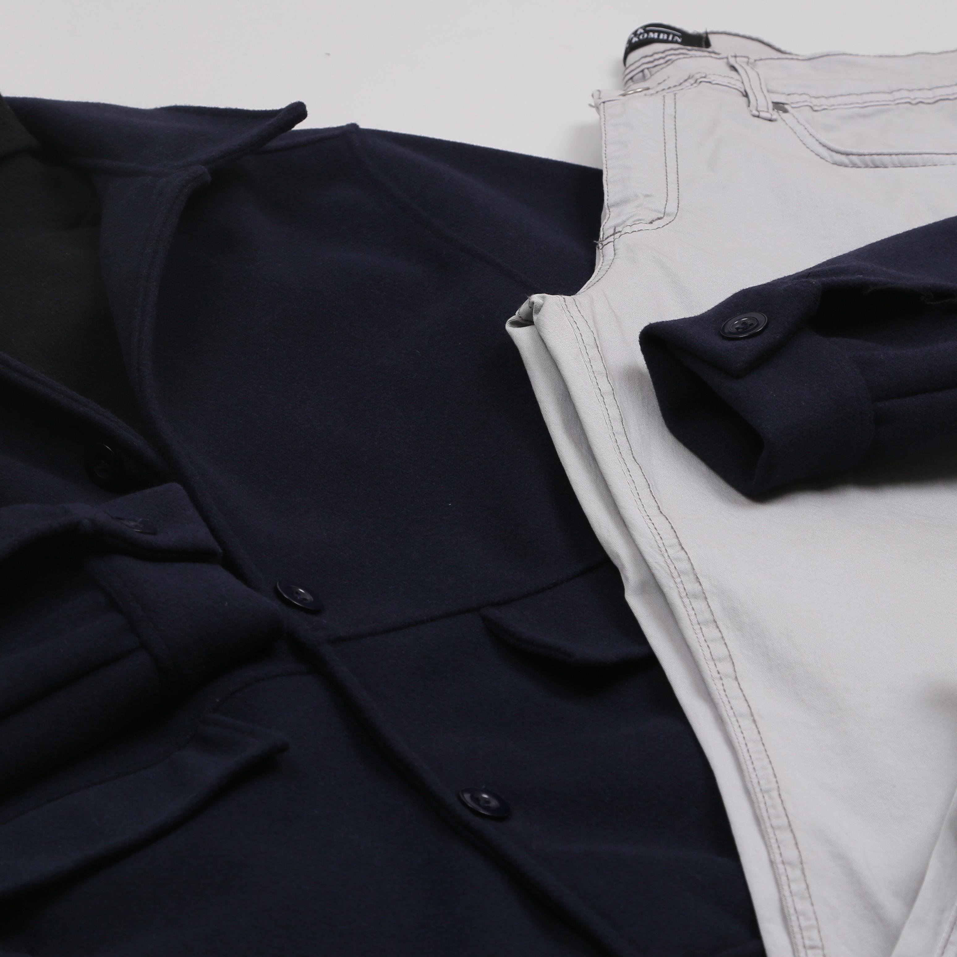 Lacivert Kaşe Ceket Boğazlı Body Kot Pantolon Bot Kombini