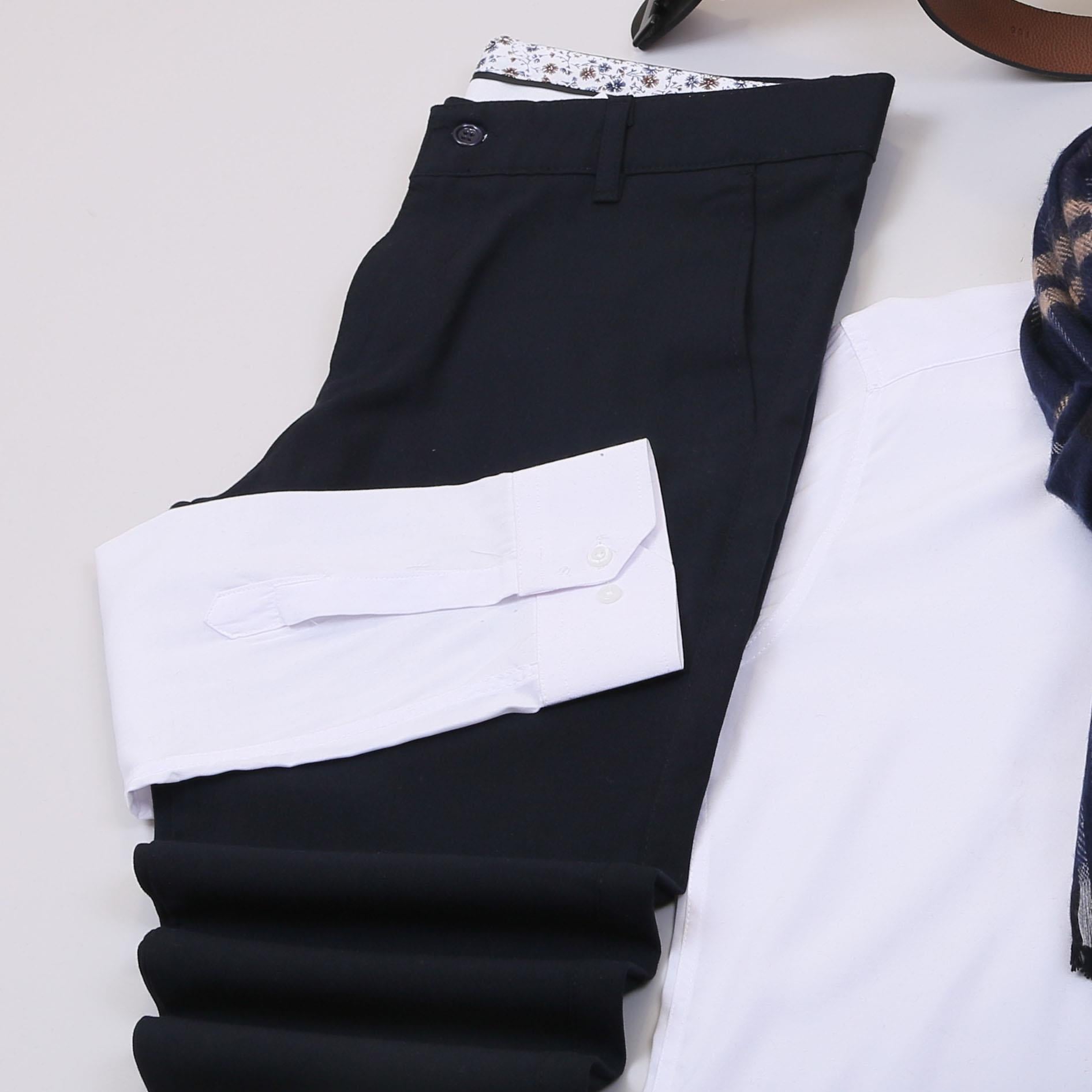 Lacivert Kaşe Kaban Gömlek Pantolon Bot Kombin