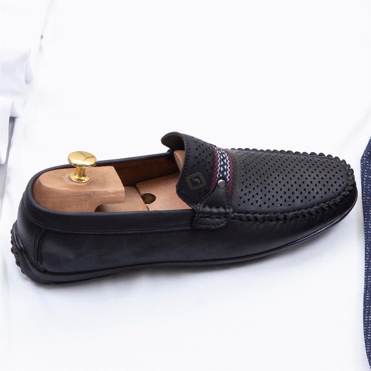 Lacivert Kırçıllı Blazer Ceket Tişört Pantolon Ayakkabı Kombin