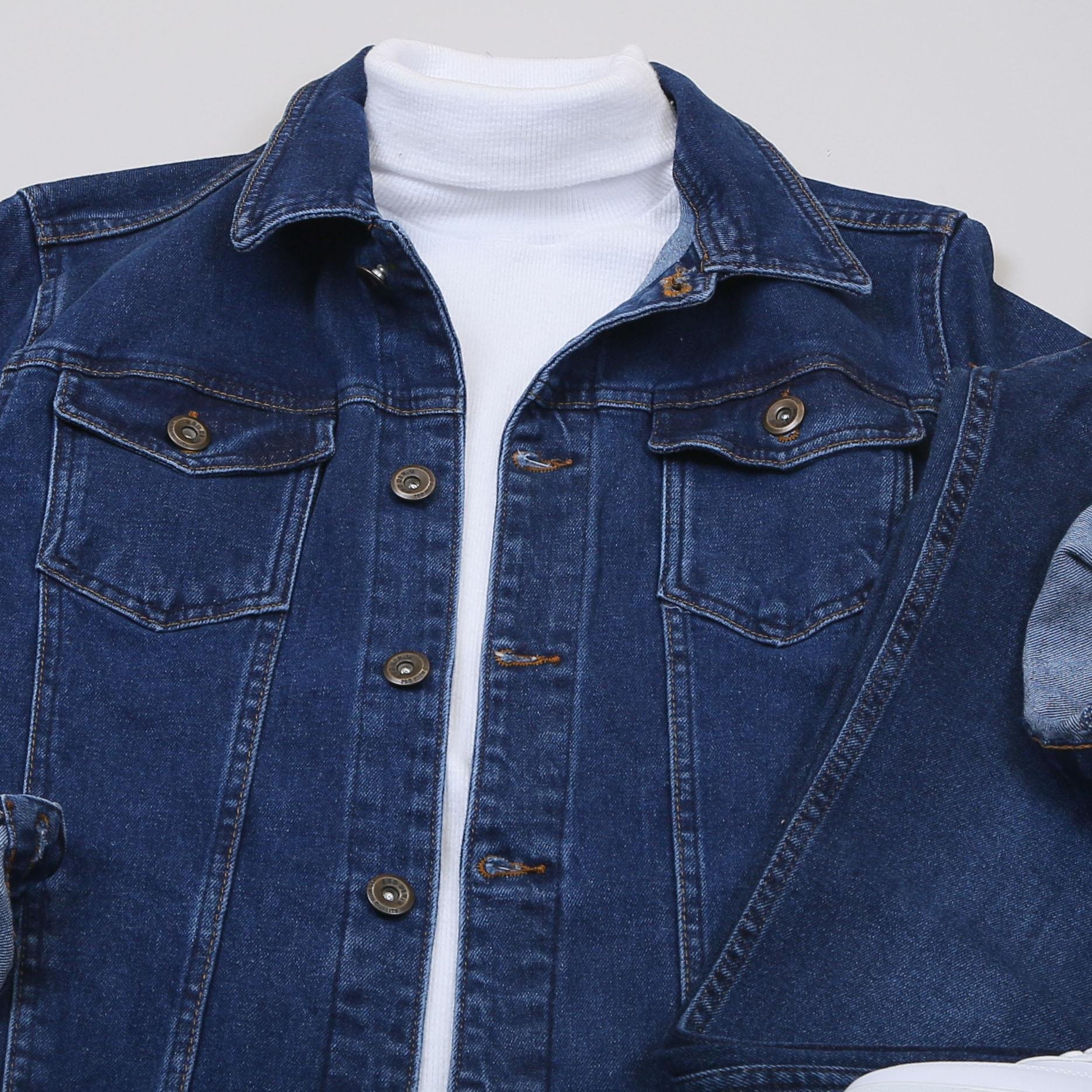 Lacivert Kot Ceket Boğazlı Body Pantolon Ayakkabı Kombin