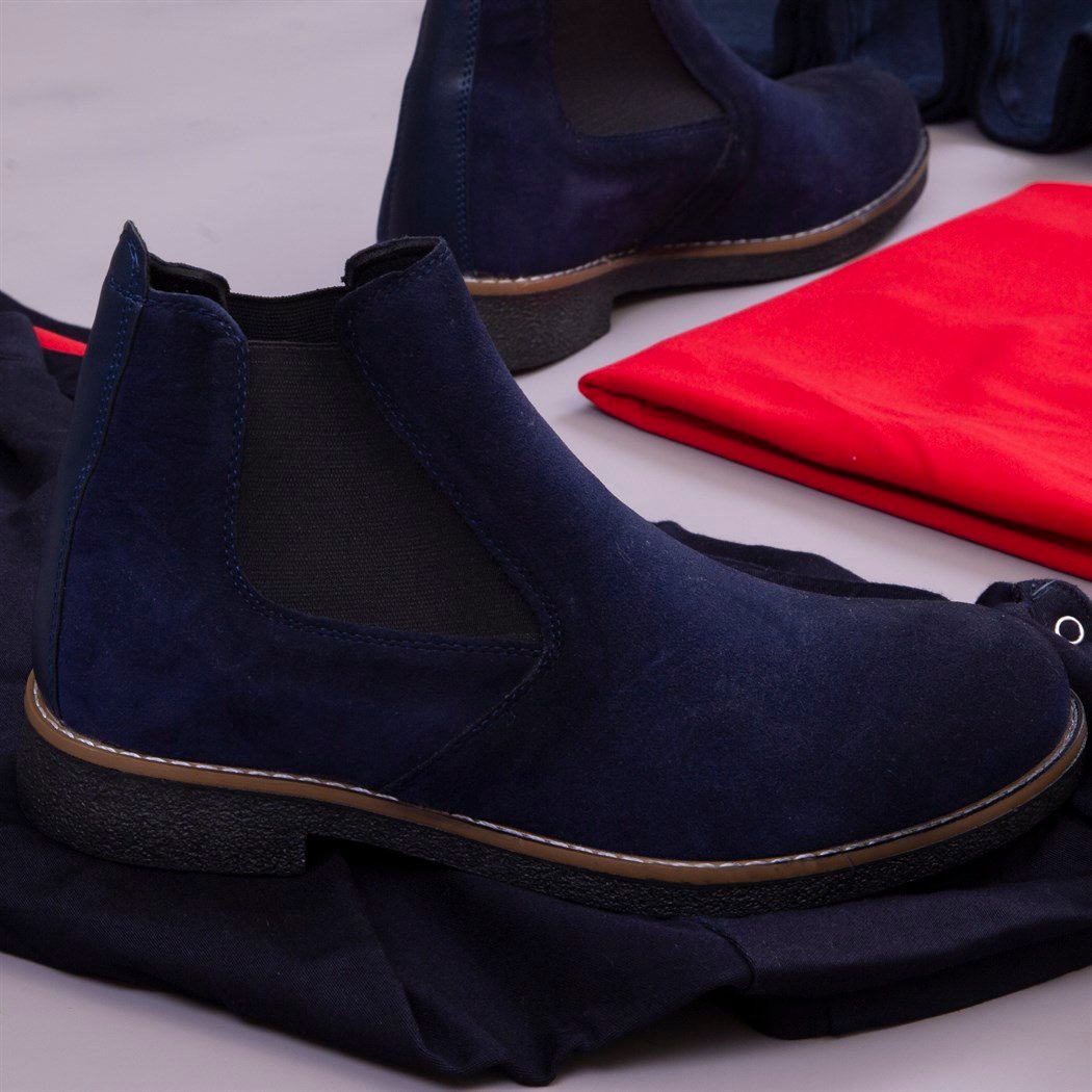 Lacivert Kot Gömlek Body Pantolon Bot Kombin