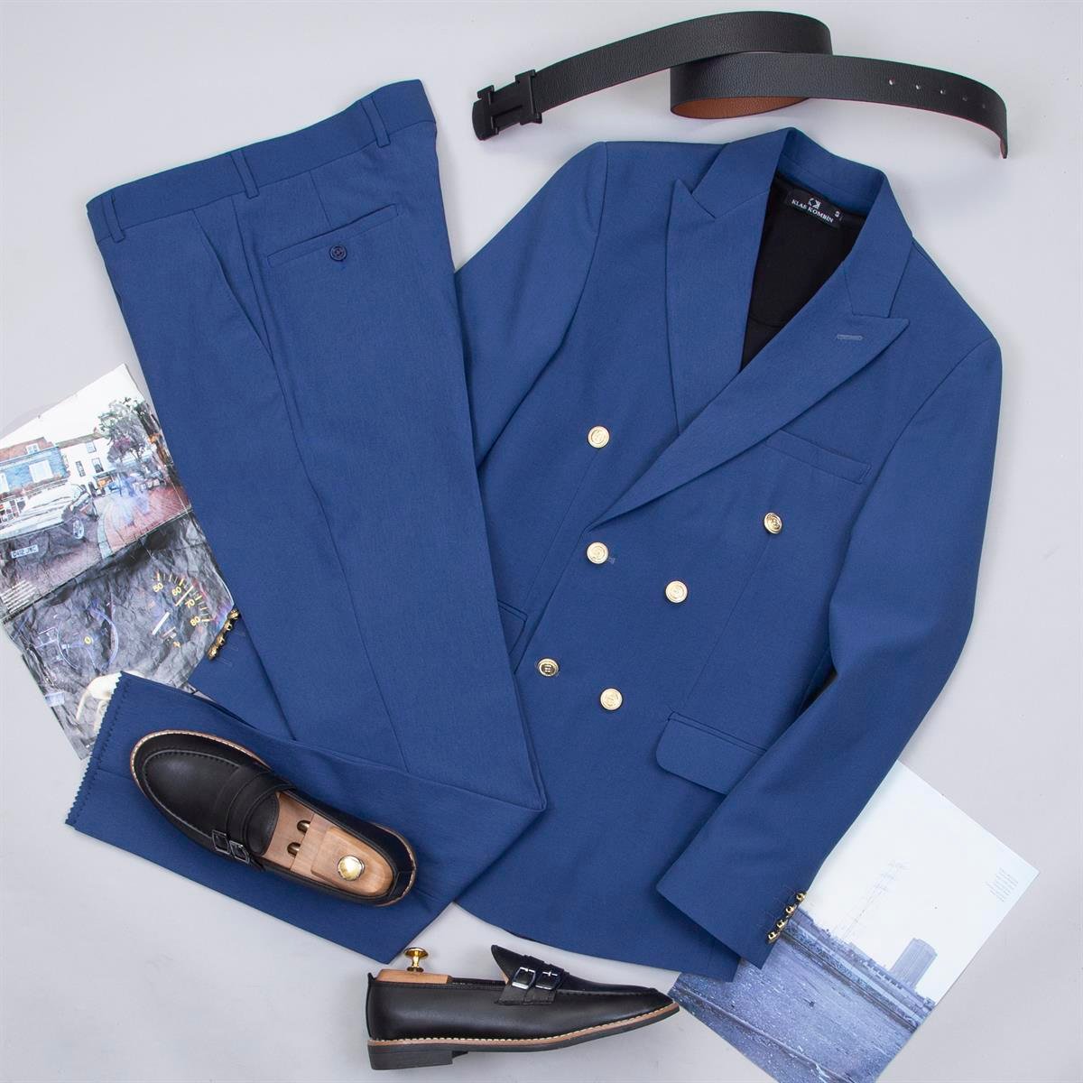 Lacivert Kruvaze Takım Elbise Kombini