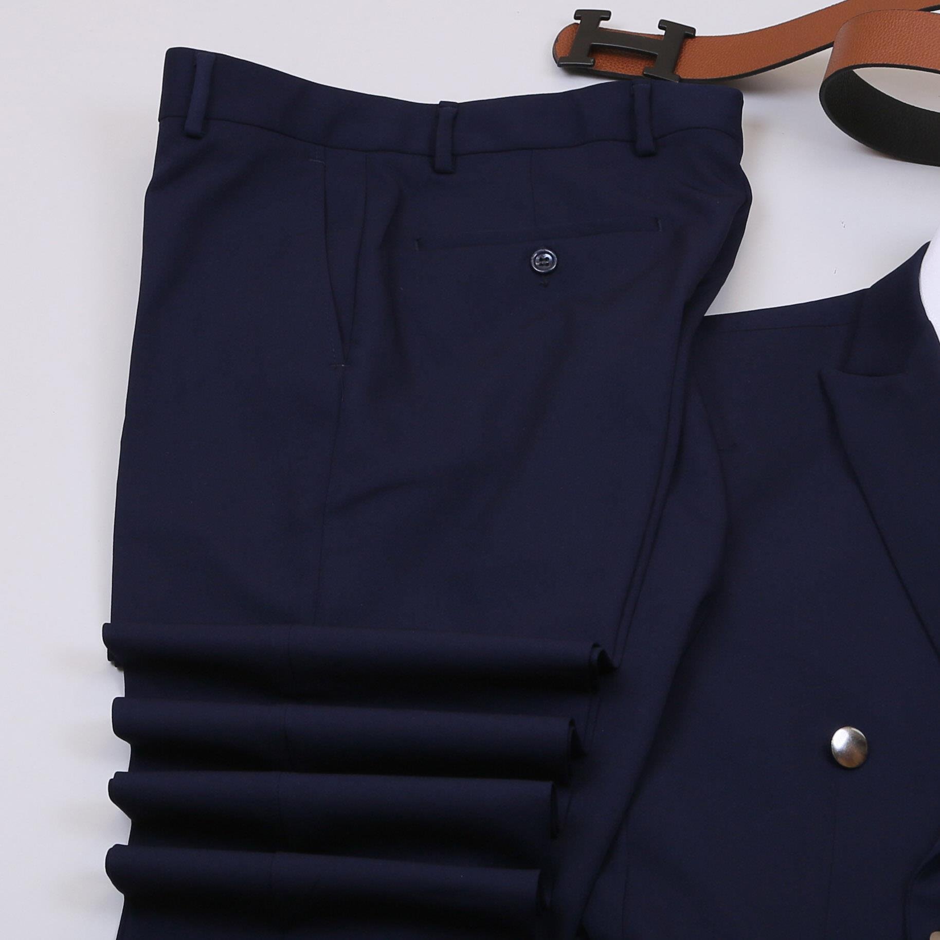 Lacivert Kruvaze Takım Elbise Kombini