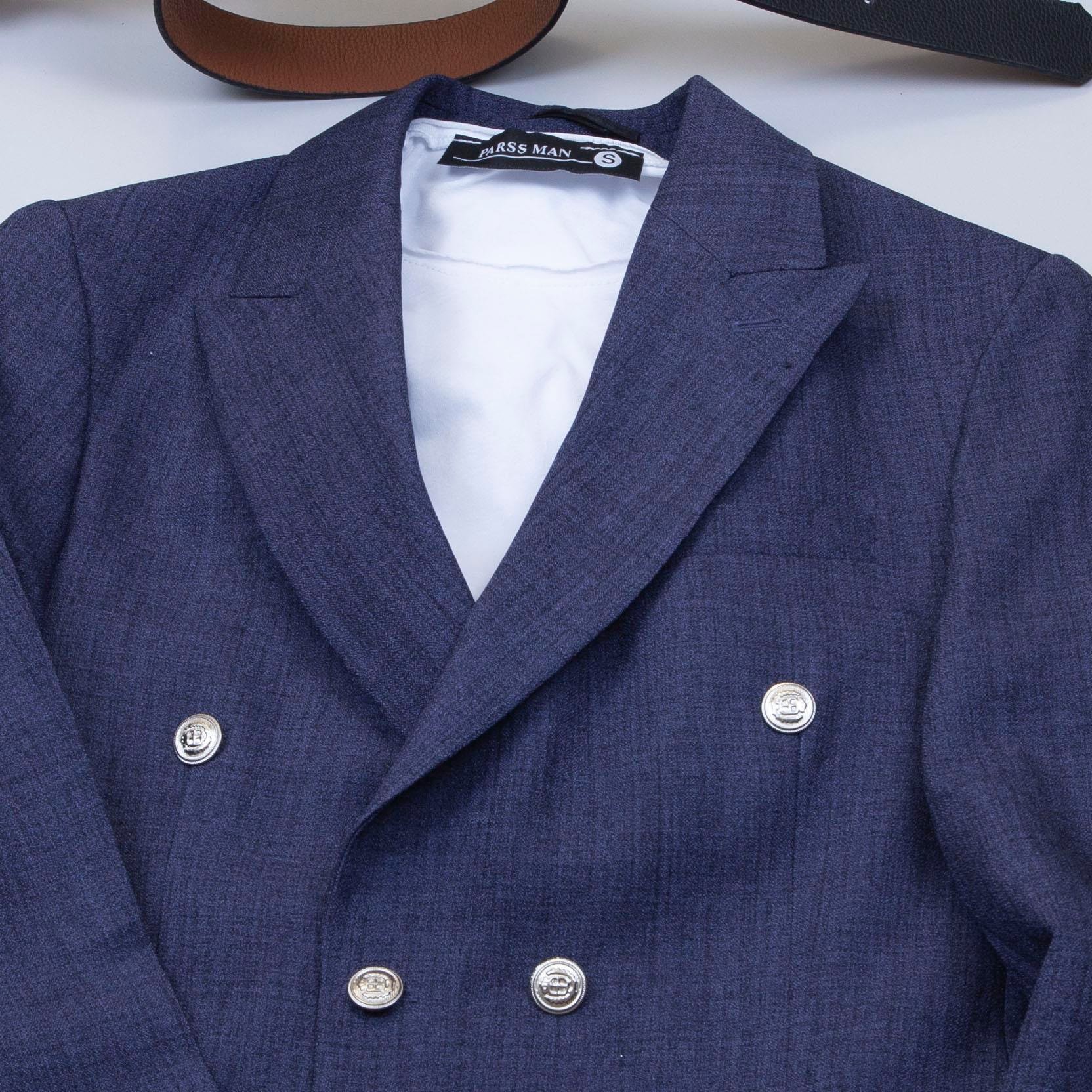 Lacivert Kruvaze Takım Elbise Kombini