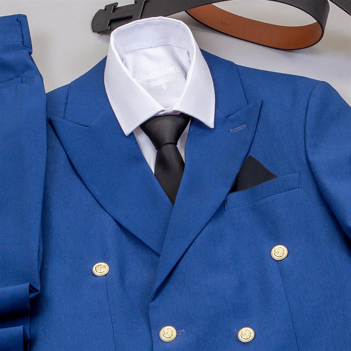 Lacivert Kruvaze Takım Elbise Kombini