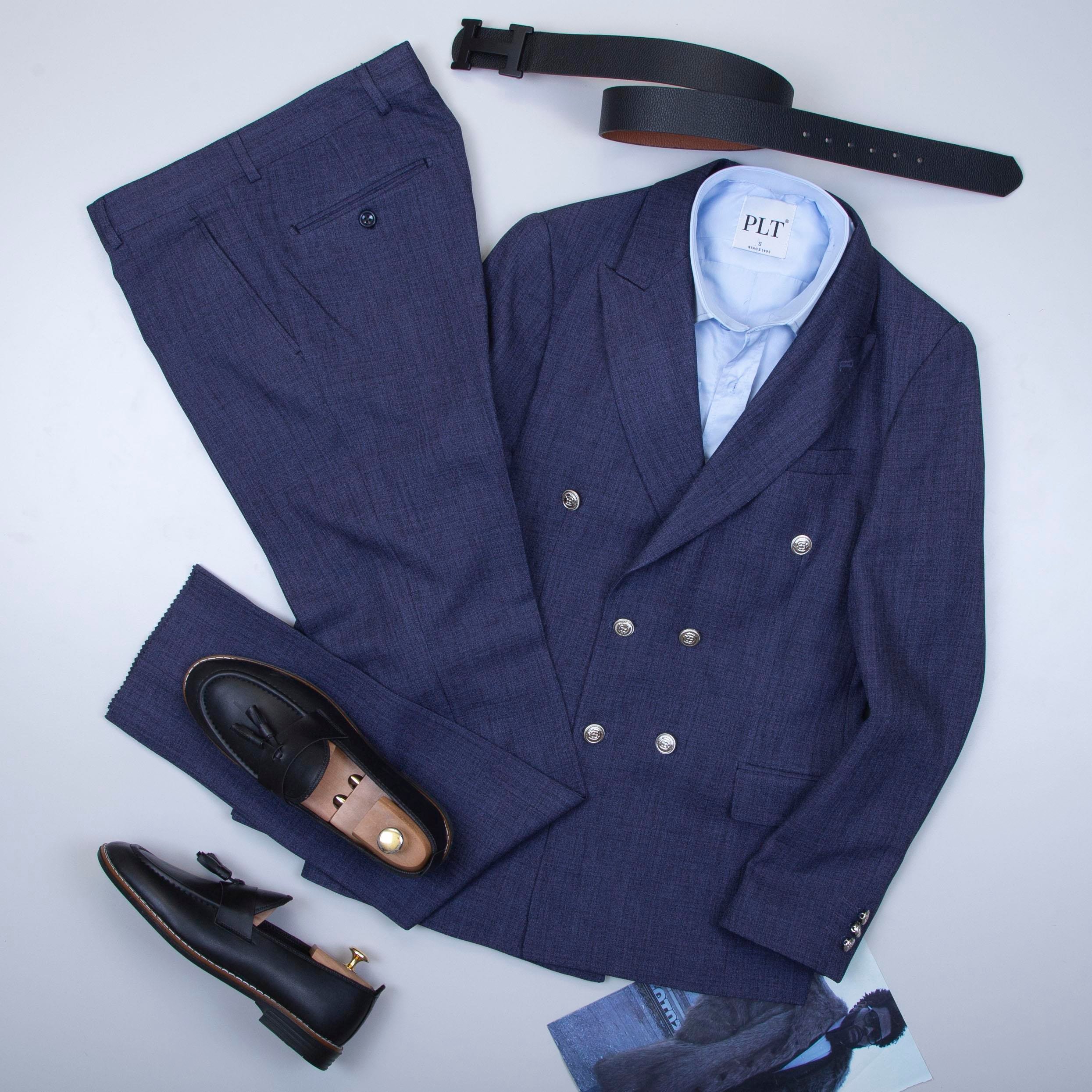 Lacivert Kruvaze Takım Elbise Kombini