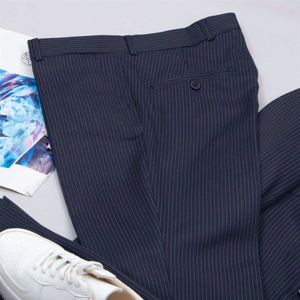 Lacivert Kruvaze Takım Elbise Kombini