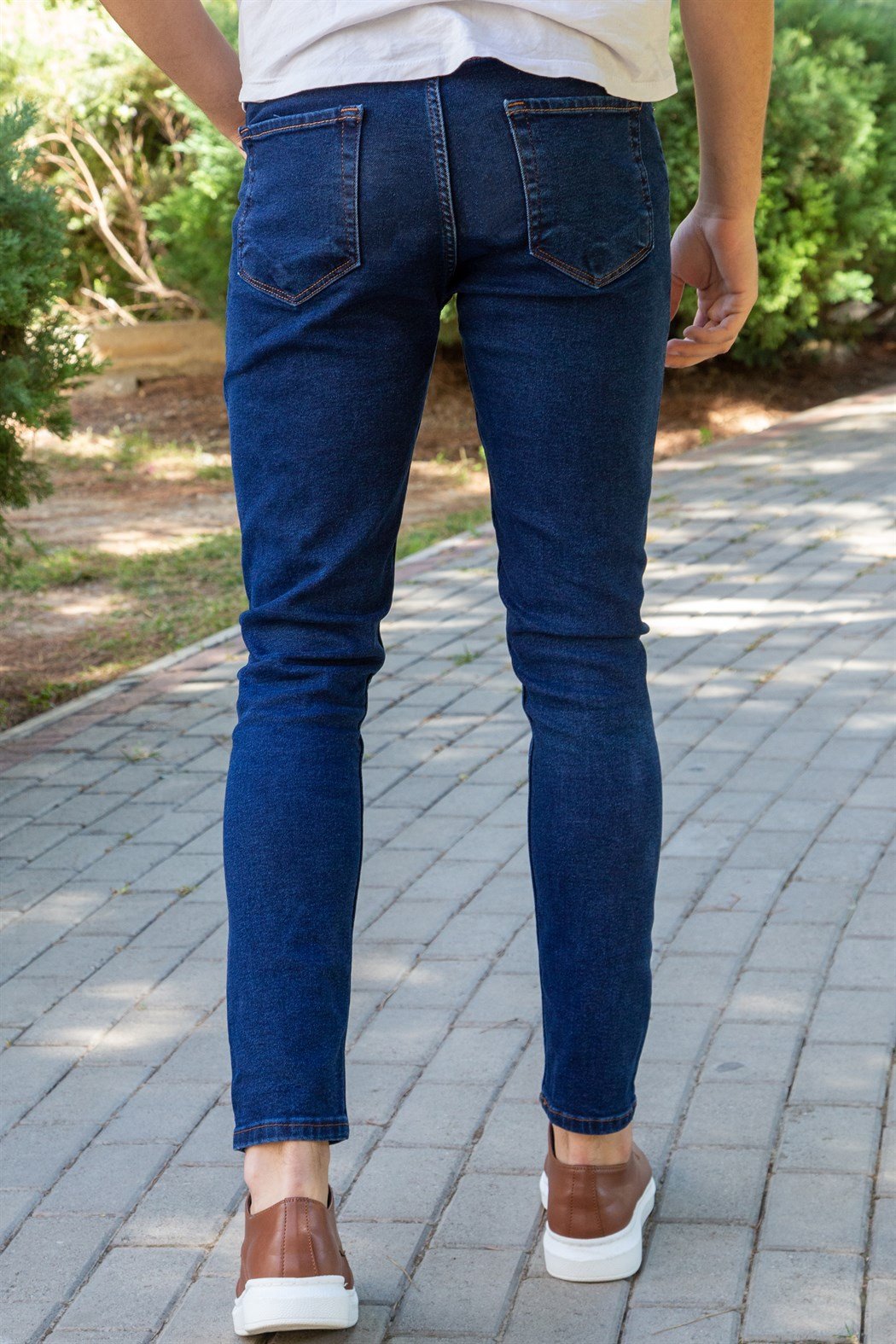 Тъмносив Дънки с Ликра