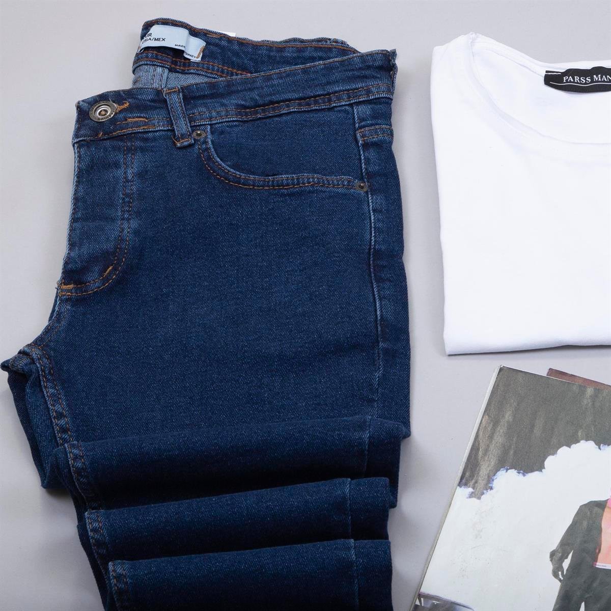 Lacivert Nubuk Ceket Tişört Pantolon Ayakkabı Kombin