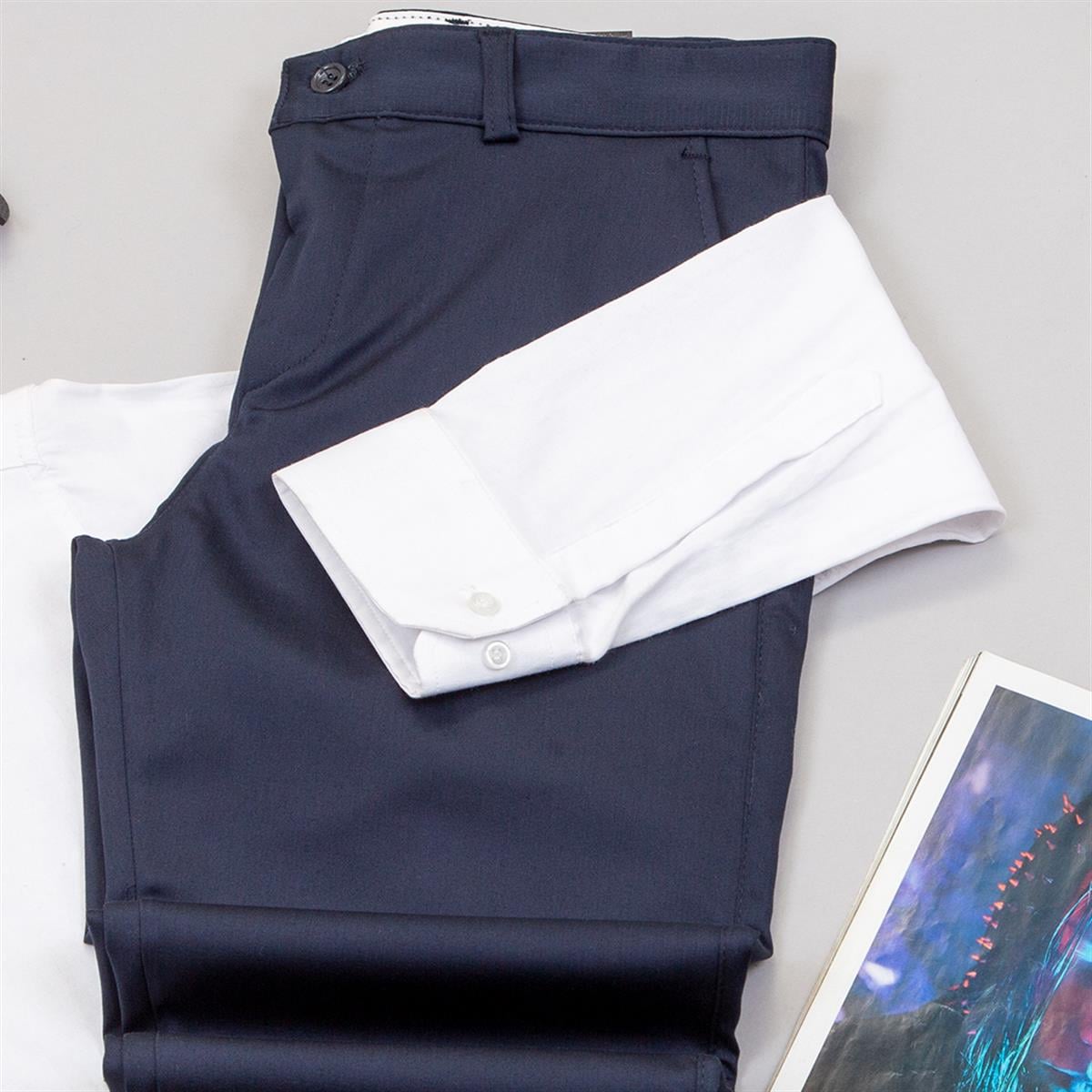 Lacivert Pantolon Beyaz Gömlek Ayakkabı Kombin