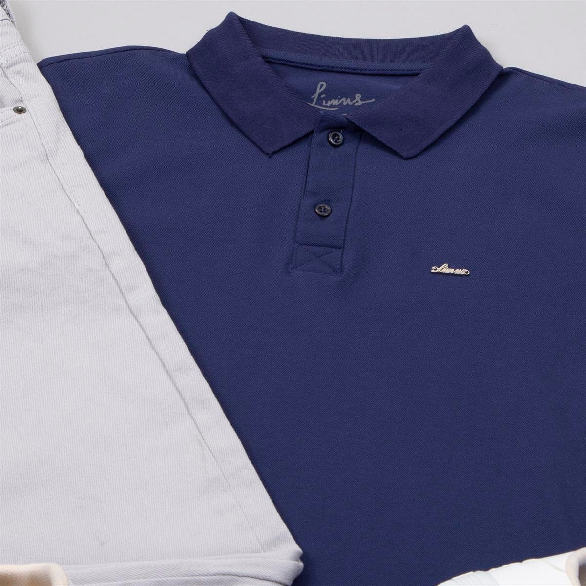 Lacivert Polo Yaka Tişört Pantolon Ayakkabı Kombin