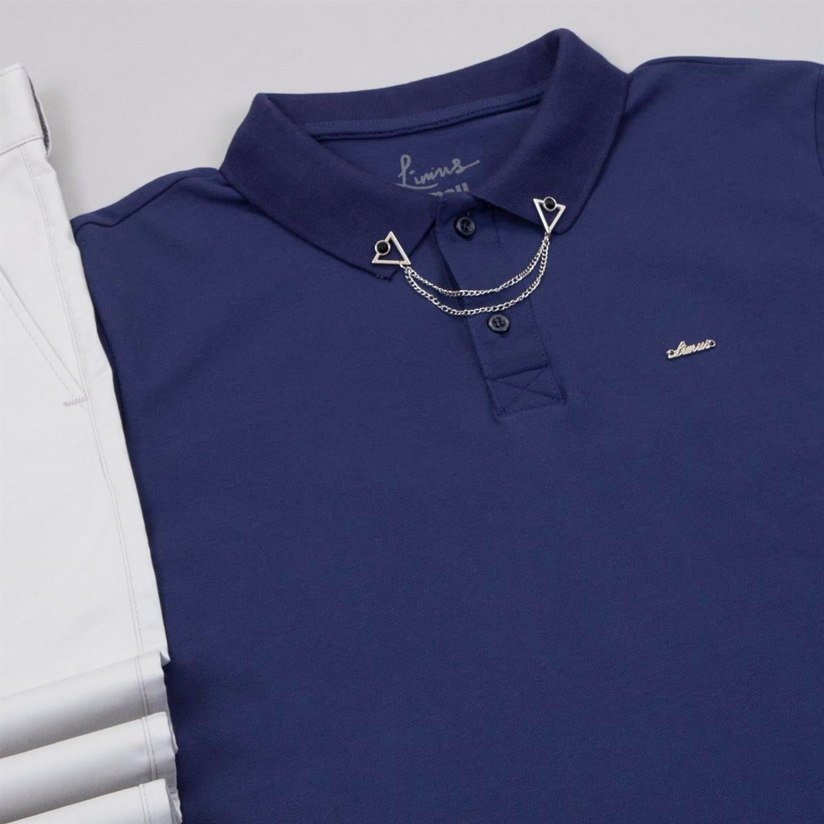 Lacivert Polo Yaka Tişört Pantolon Ayakkabı Kombin