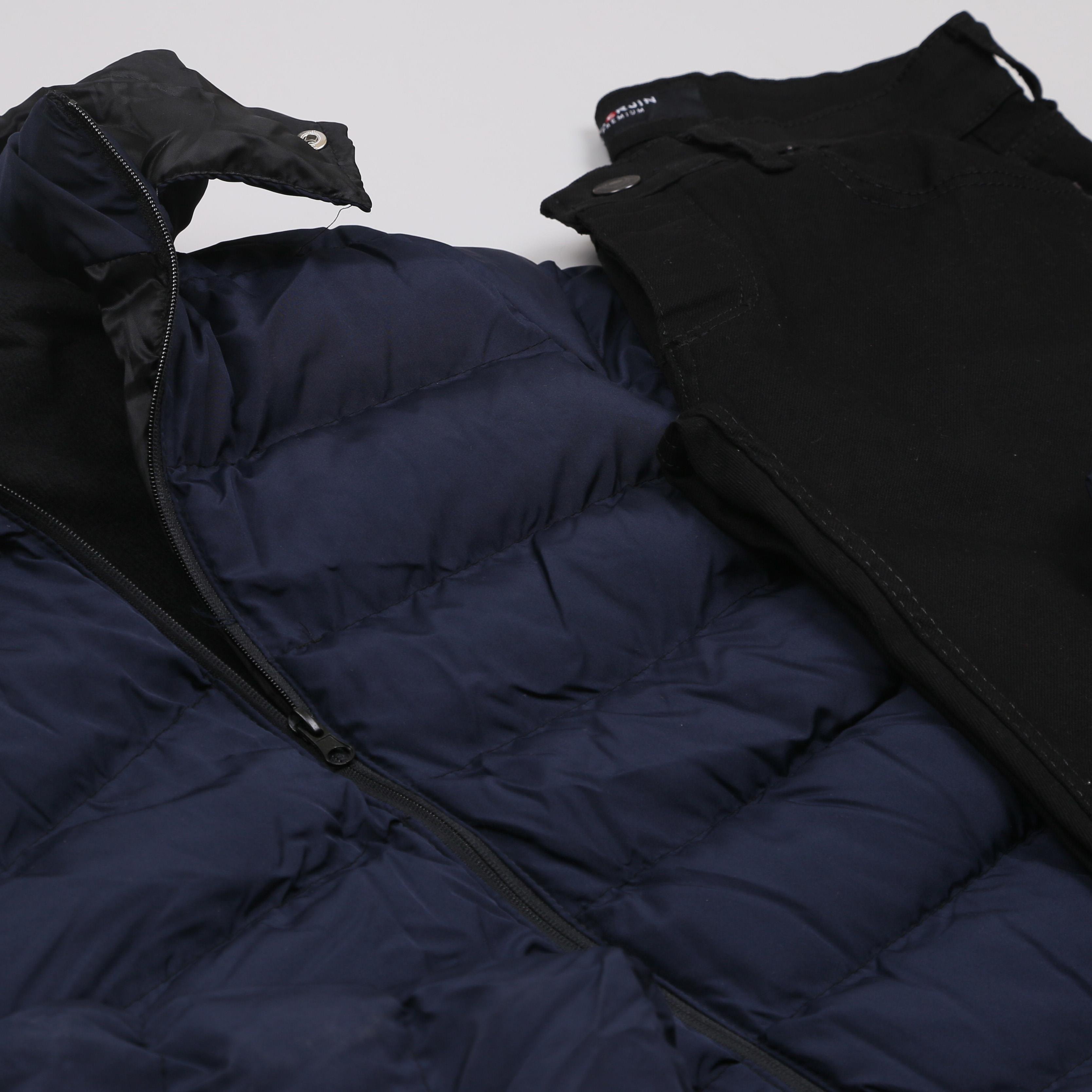 Lacivert Şişme Mont Pantolon Bot Kombini