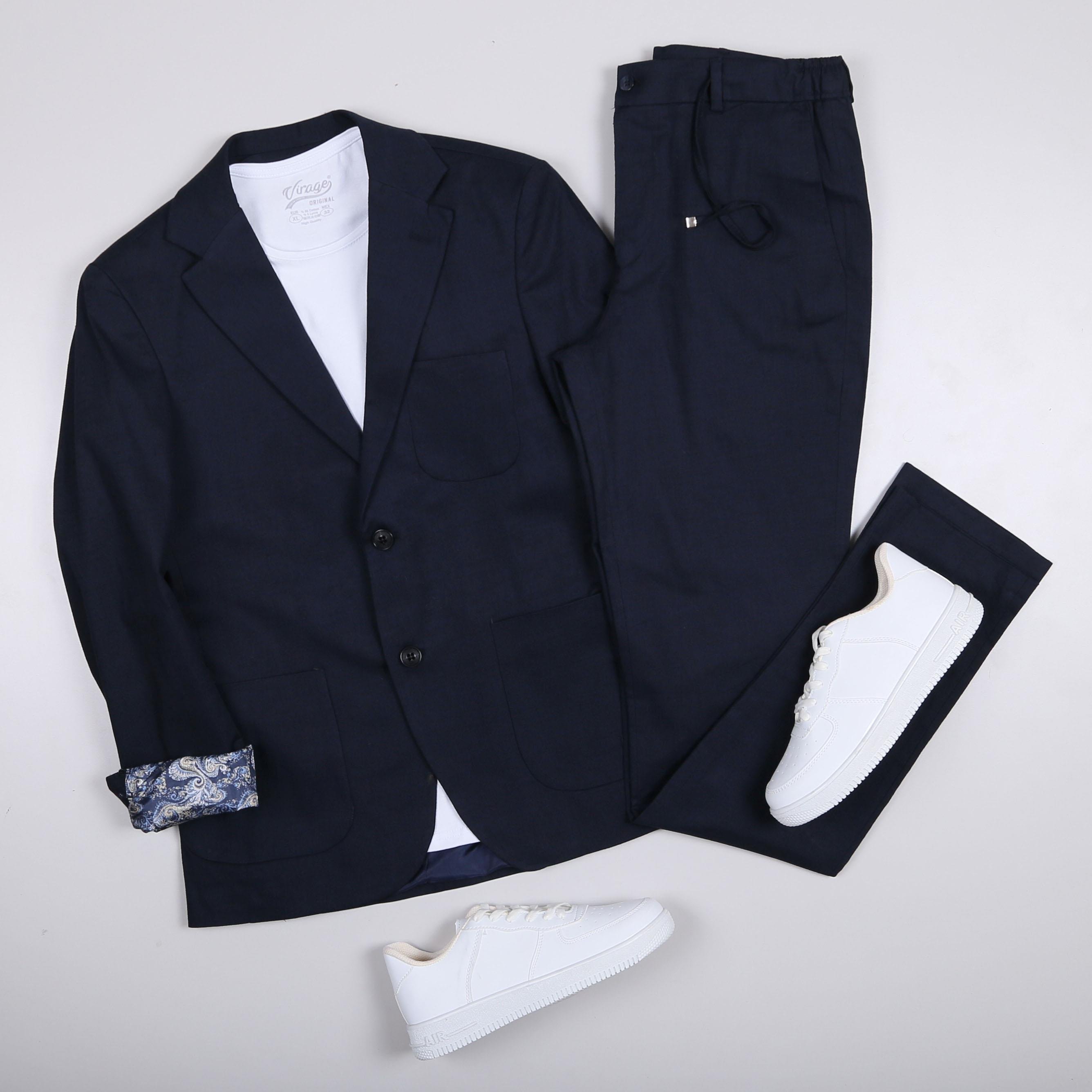 Lacivert Spor Takım Elbise Kombini