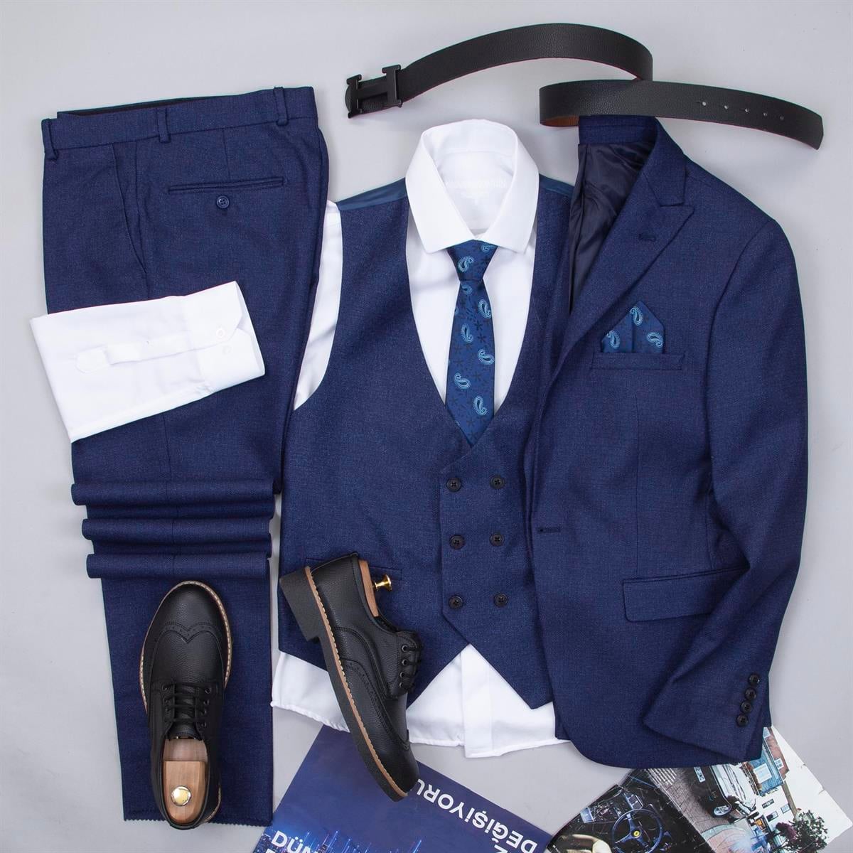 Lacivert Takım Elbise Kombini