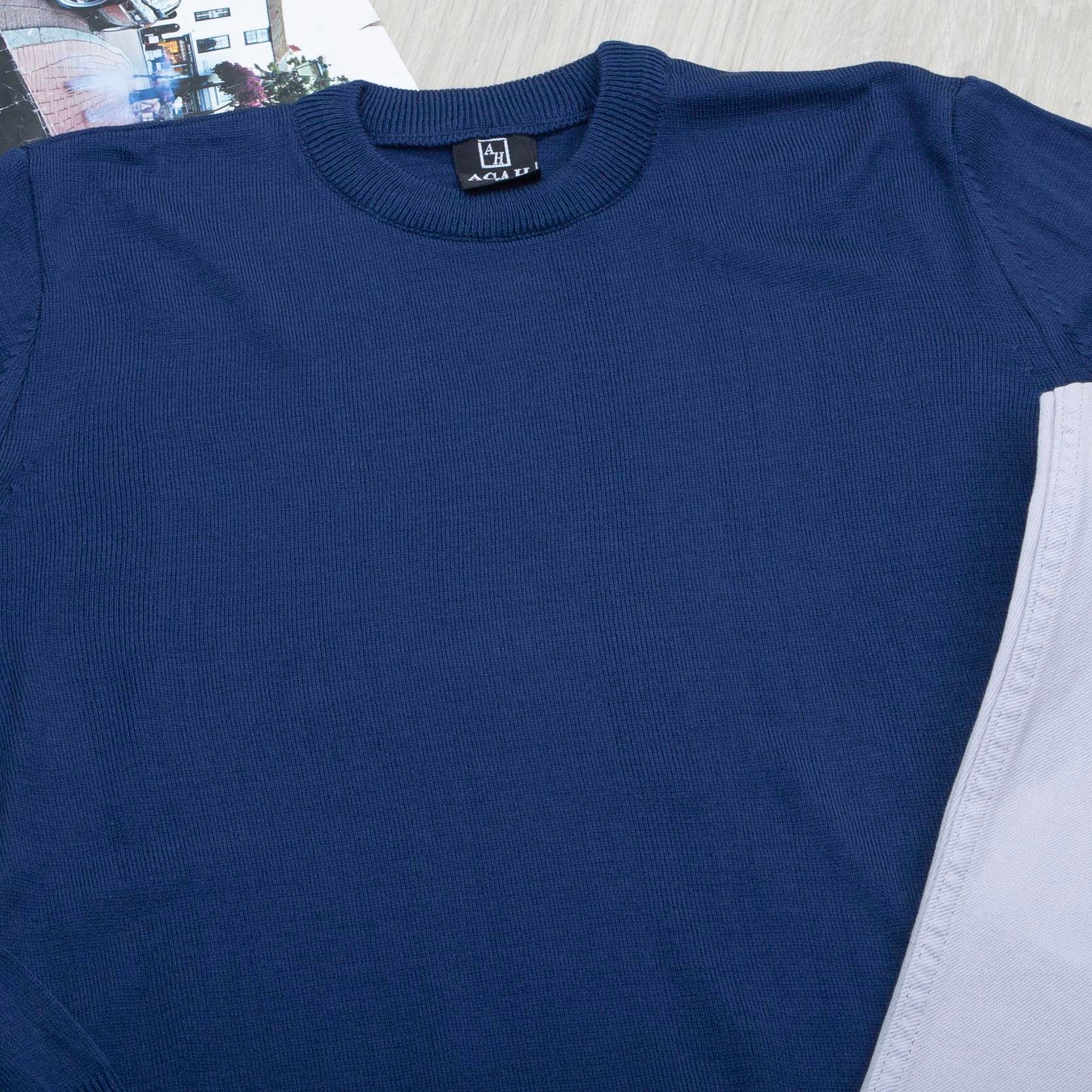 Lacivert Triko Kazak Pantolon Ayakkabı Kombin