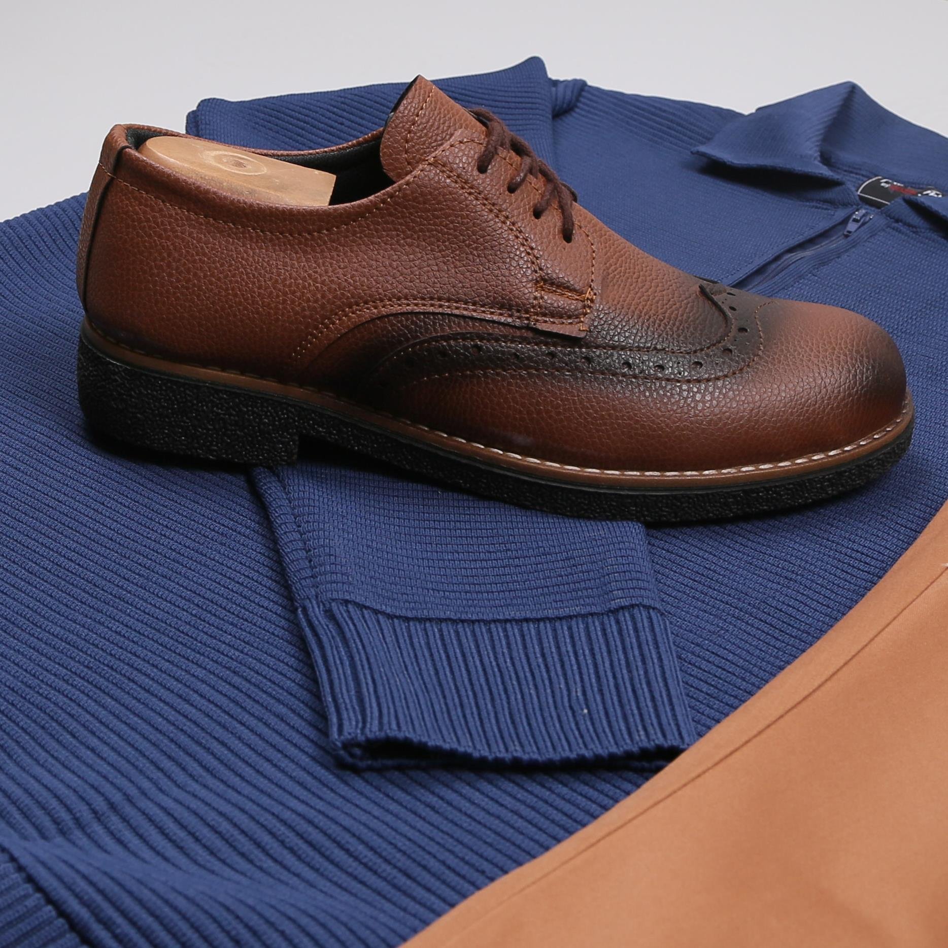 Lacivert triko Kazak Taba kumaş Pantolon