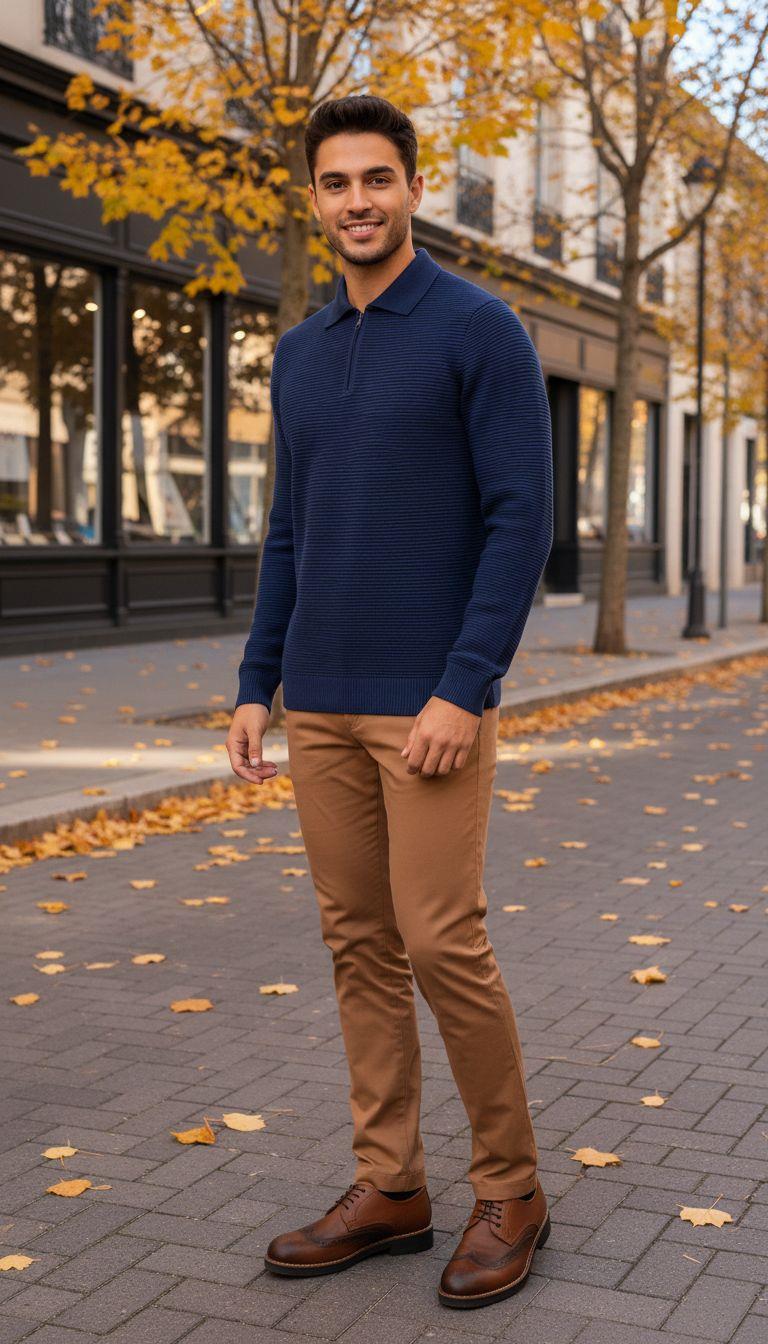 Lacivert triko Kazak Taba kumaş Pantolon