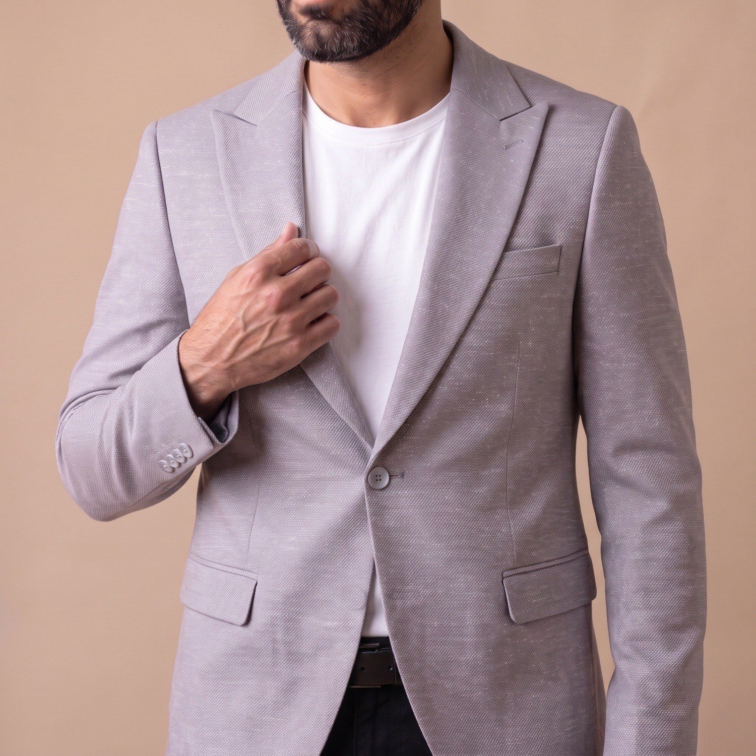 Lila Kırçıllı Blazer Ceket Erkek