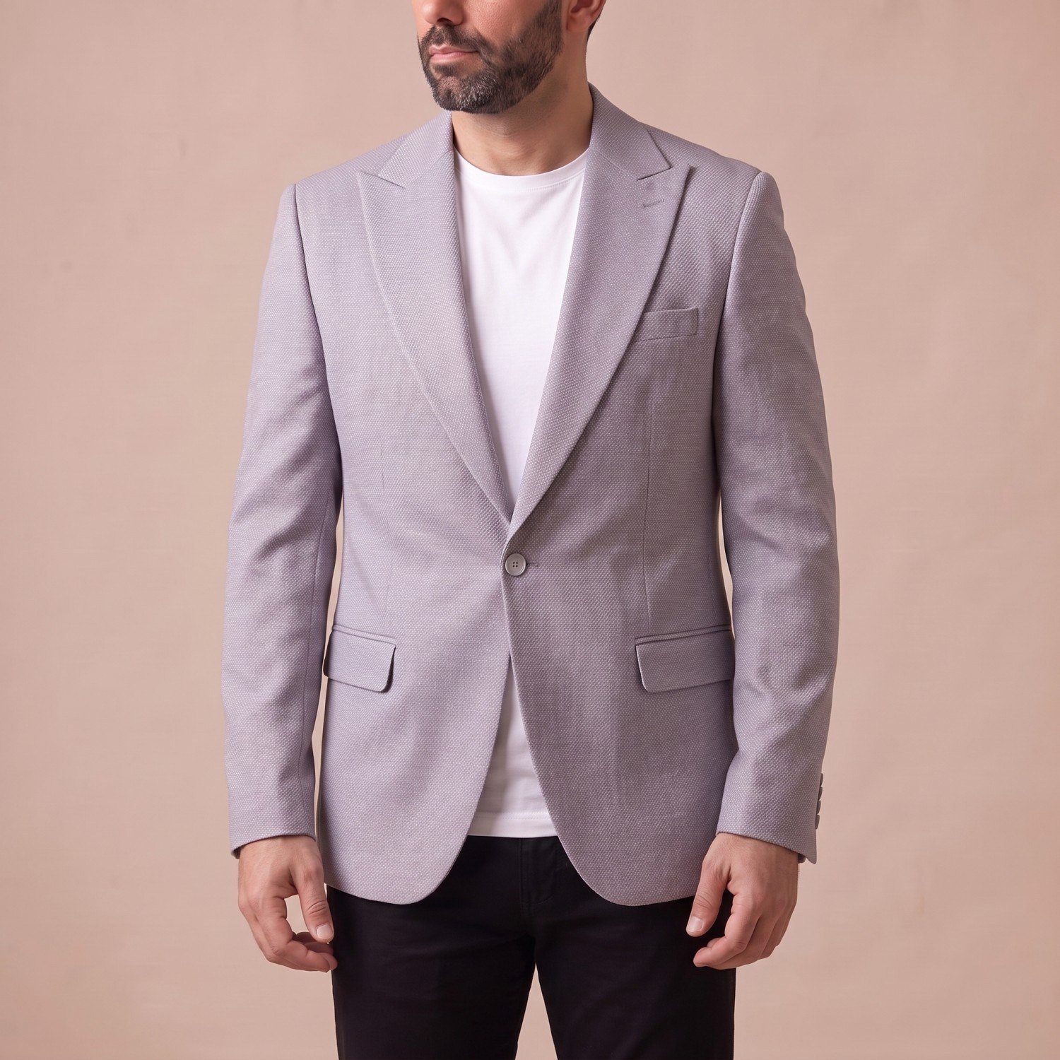 Lila Kırçıllı Blazer Ceket Erkek