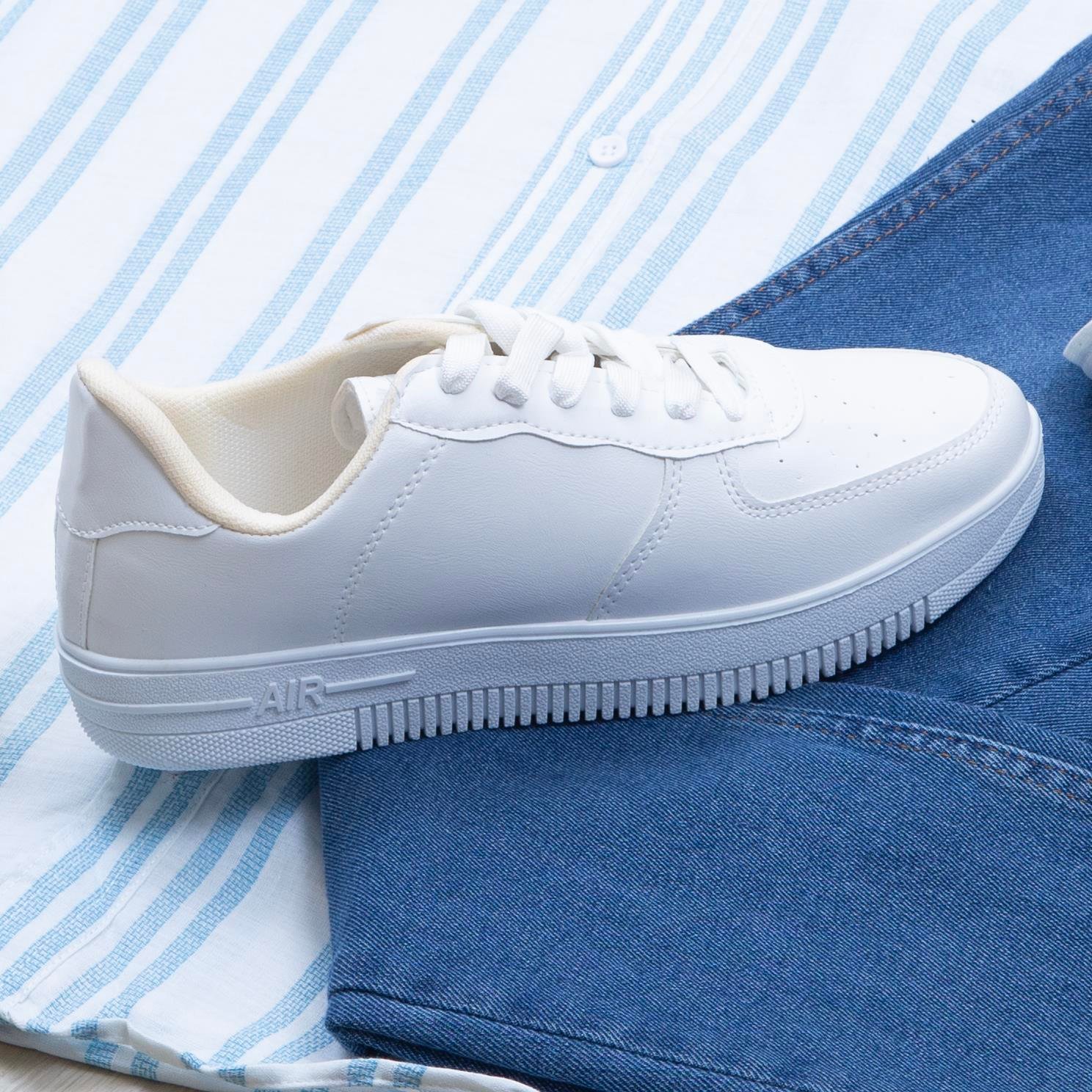 Mavi çizgili Gömlek Pantolon Ayakkabı Kombin