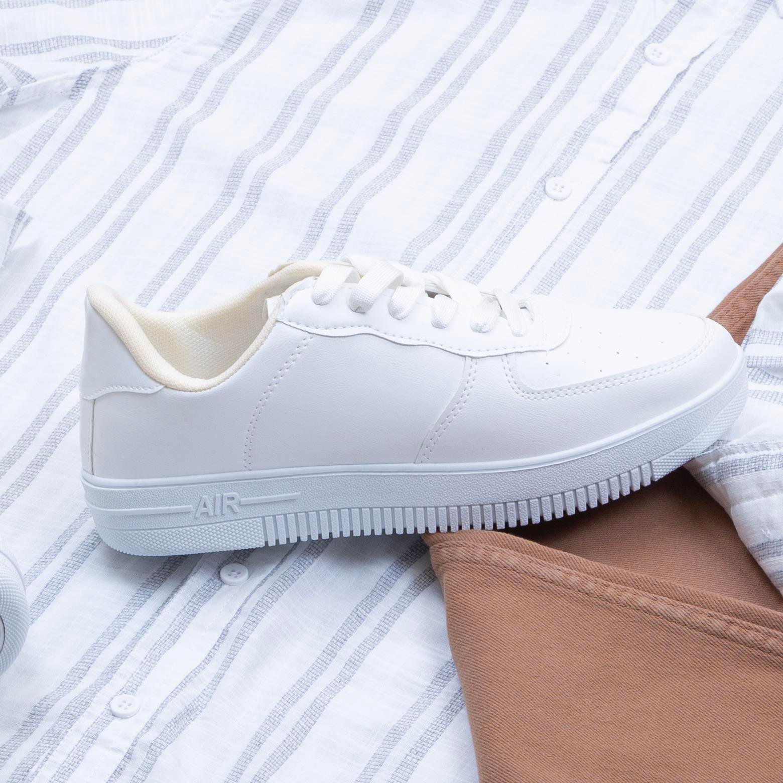 Mavi çizgili Gömlek Pantolon Ayakkabı Kombin