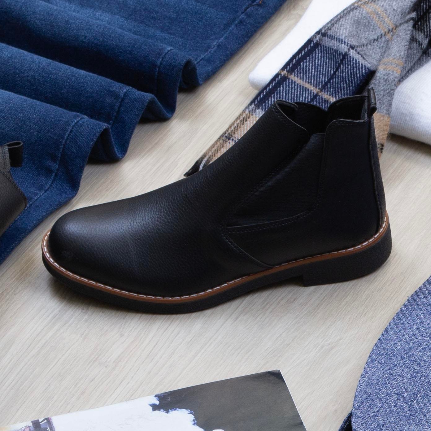 Mavi Dik Yaka Blazer Ceket Boğazlı Body Pantolon Bot Kombin