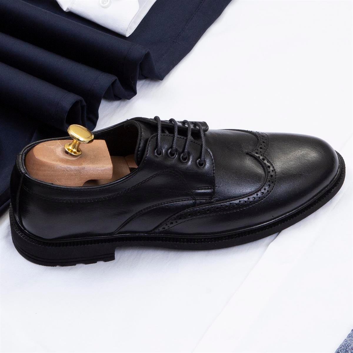 Mavi Dik Yaka Blazer Ceket Gömlek Pantolon Ayakkabı Kombin