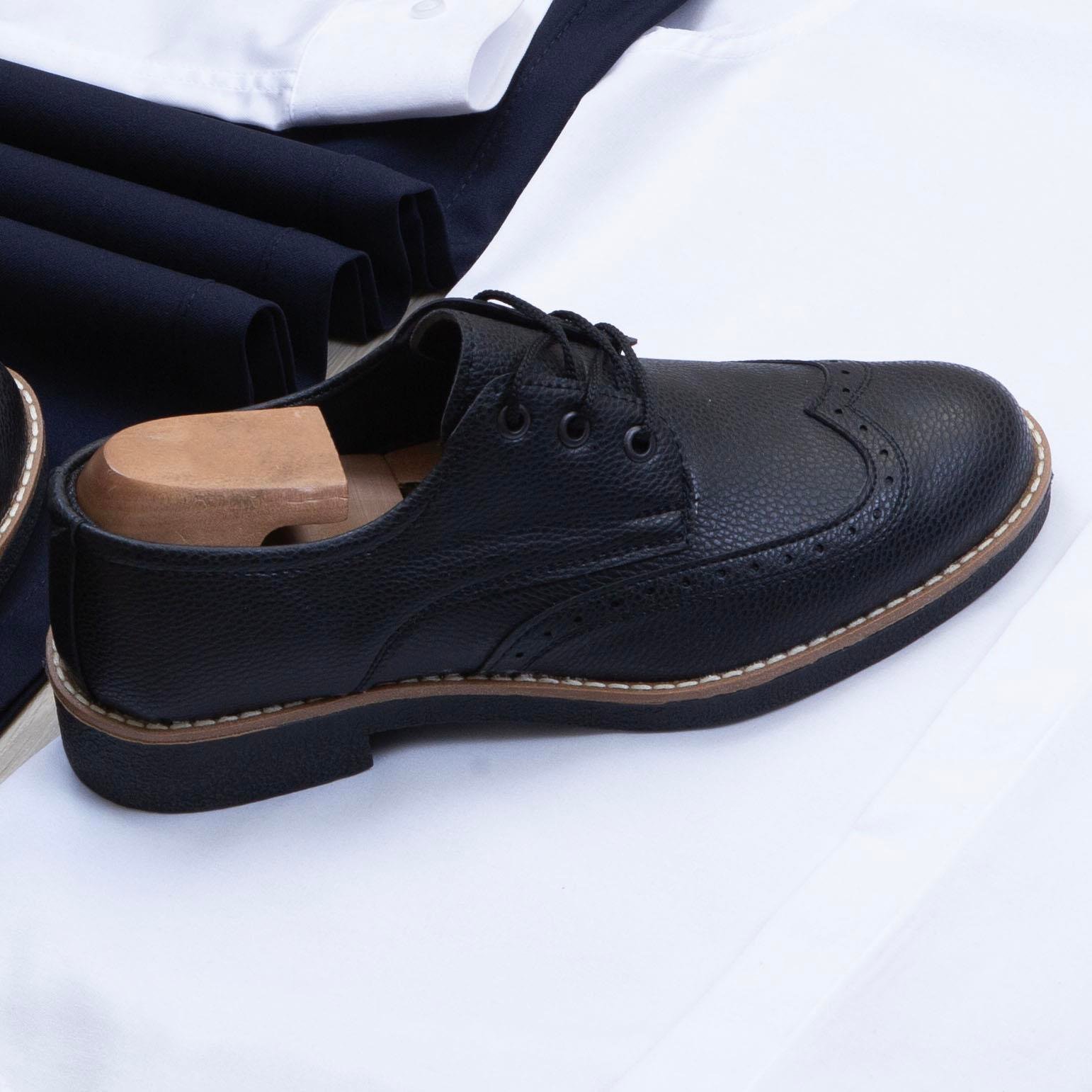 Mavi Ekose Blazer Ceket Gömlek Pantolon Ayakkabı Kombin