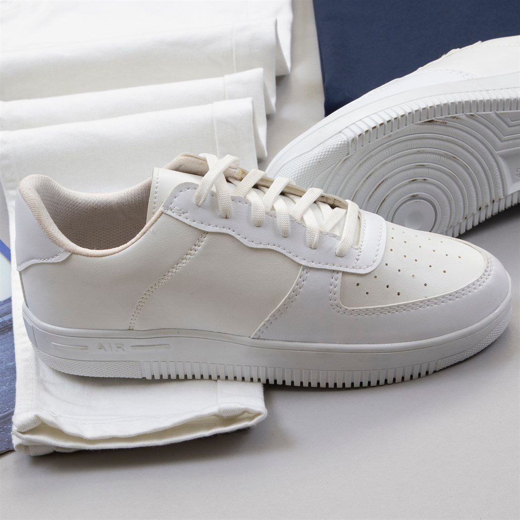 Mavi Ekose Blazer Ceket Tişört Pantolon Ayakkabı Kombin