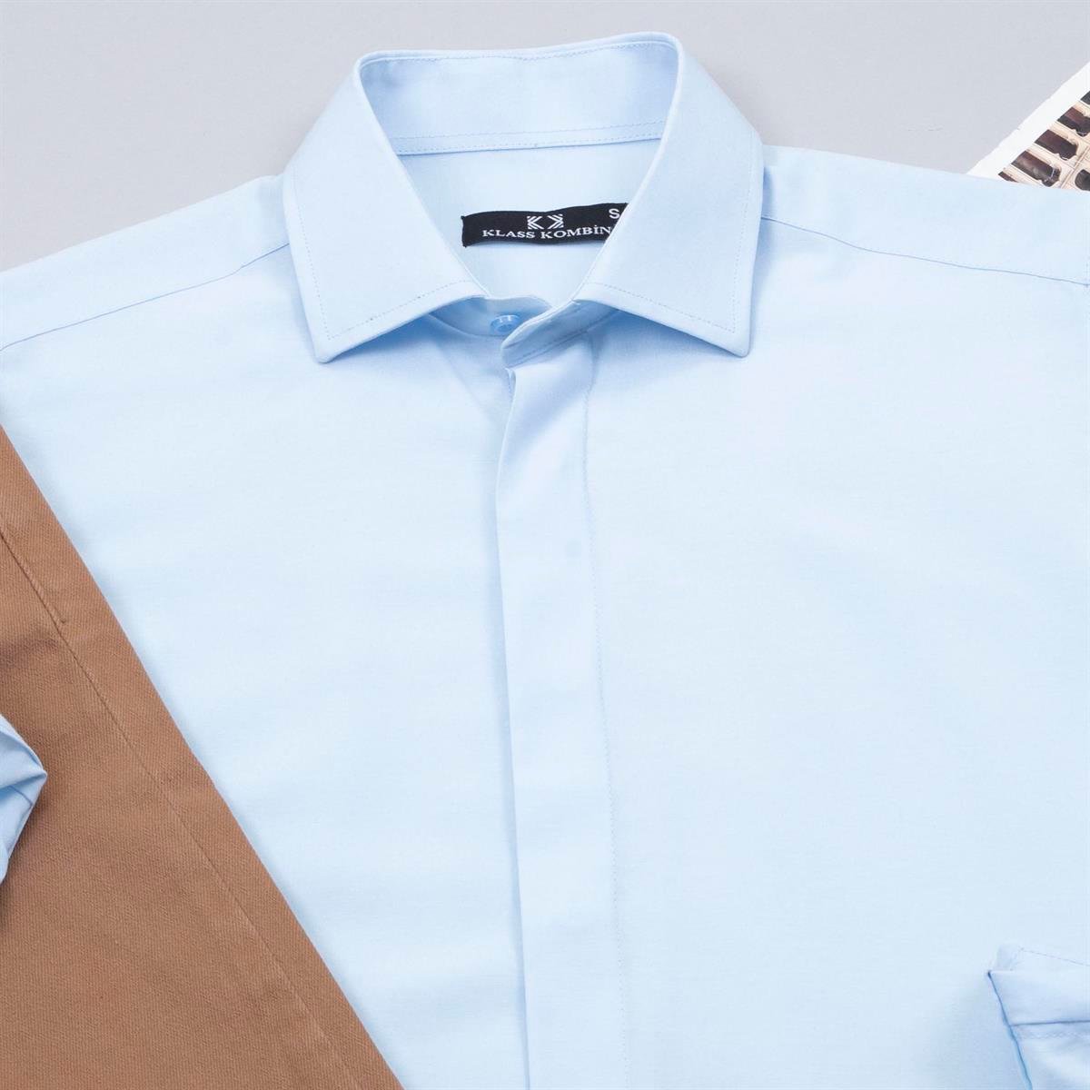 Mavi Gömlek Pantolon Ayakkabı Kombin