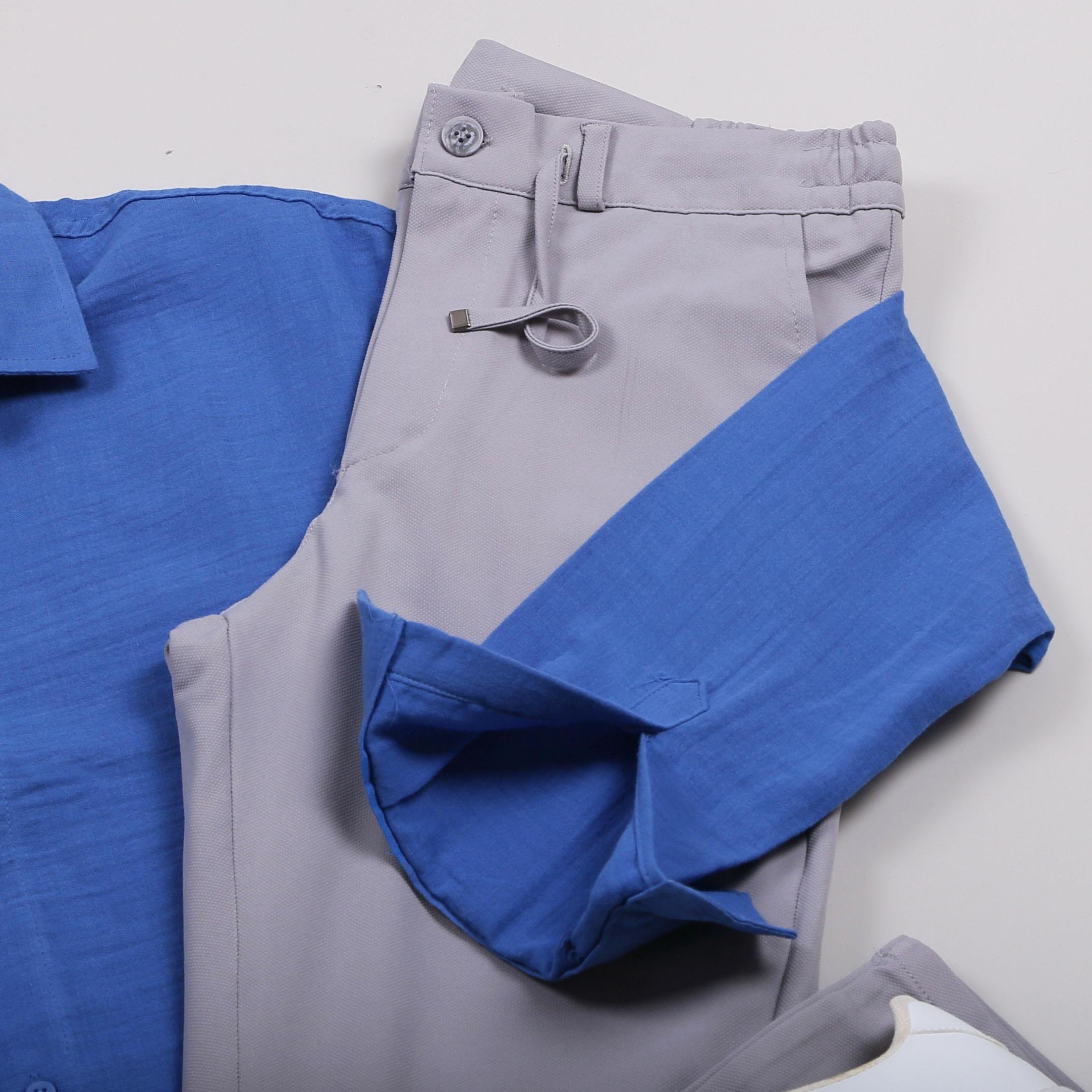 Mavi Gömlek Pantolon Ayakkabı Kombin