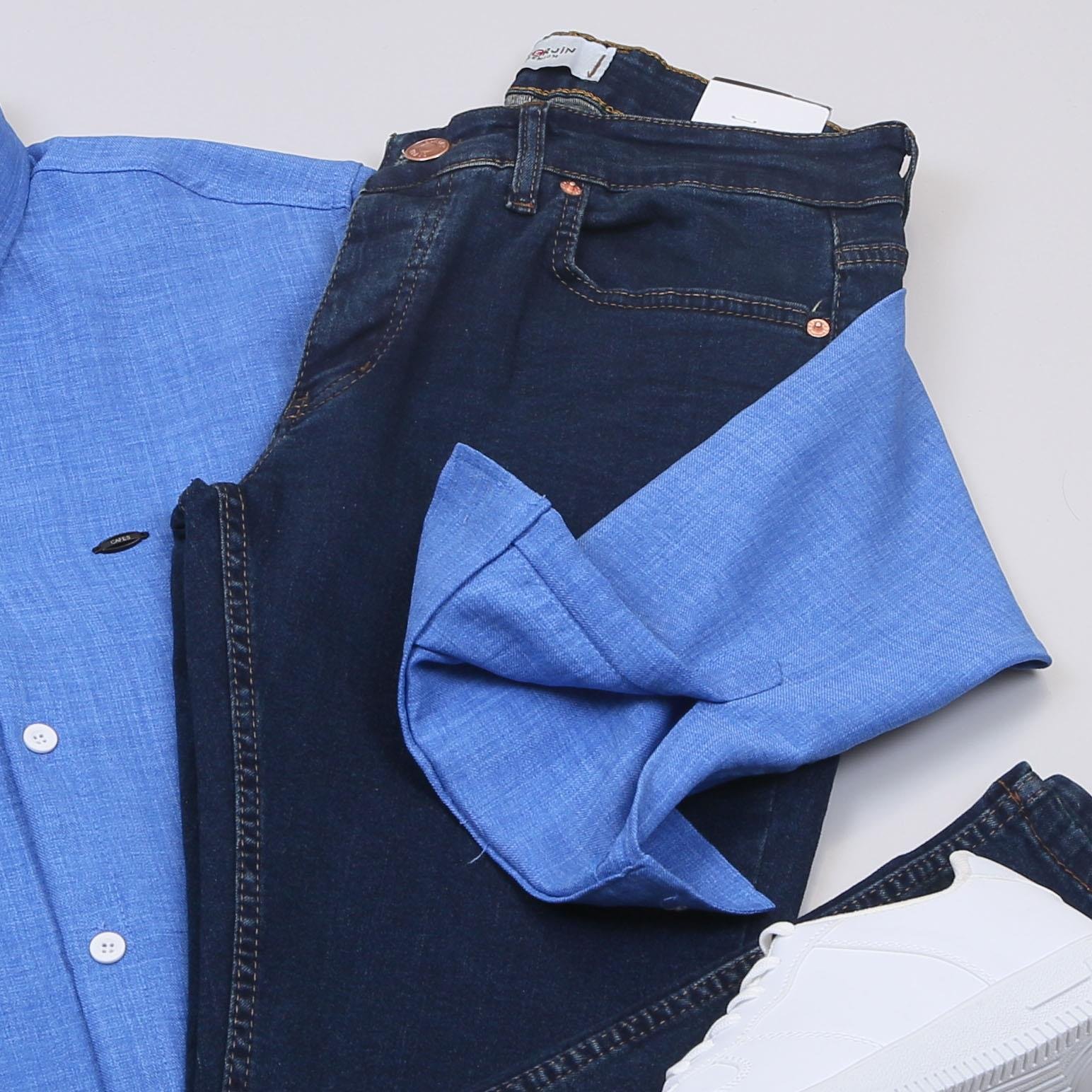 Mavi Gömlek Pantolon Ayakkabı Kombin