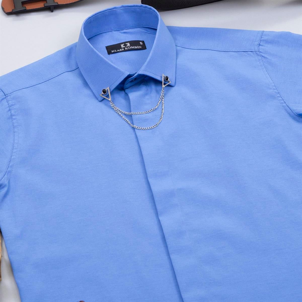 Mavi Gömlek Pantolon Ayakkabı Kombin