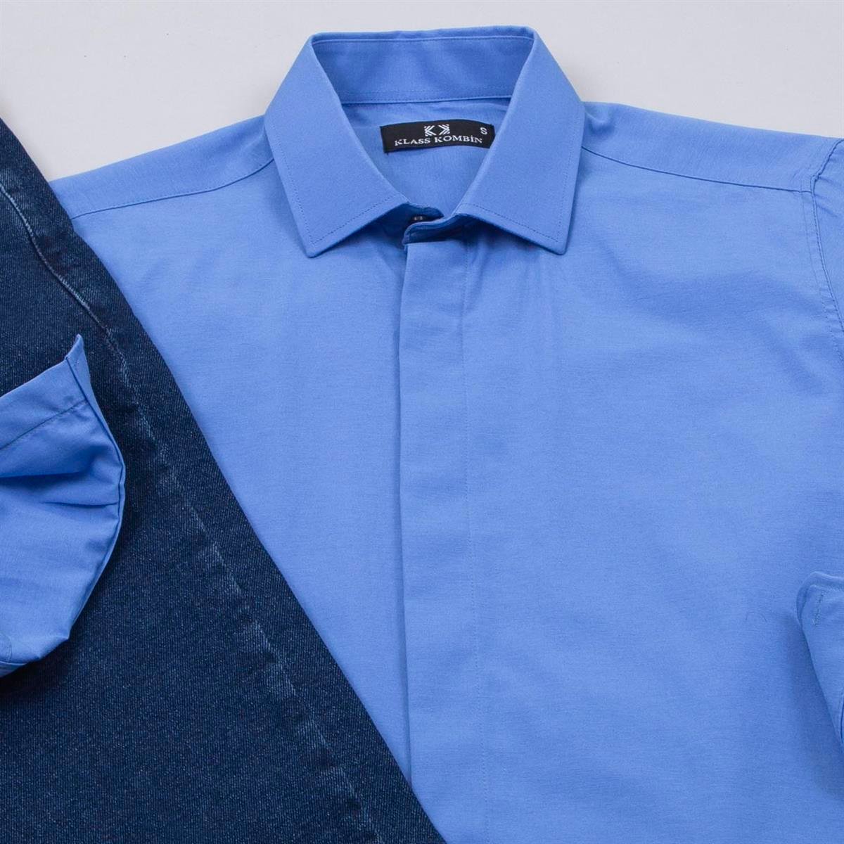 Mavi Gömlek Pantolon Ayakkabı Kombin