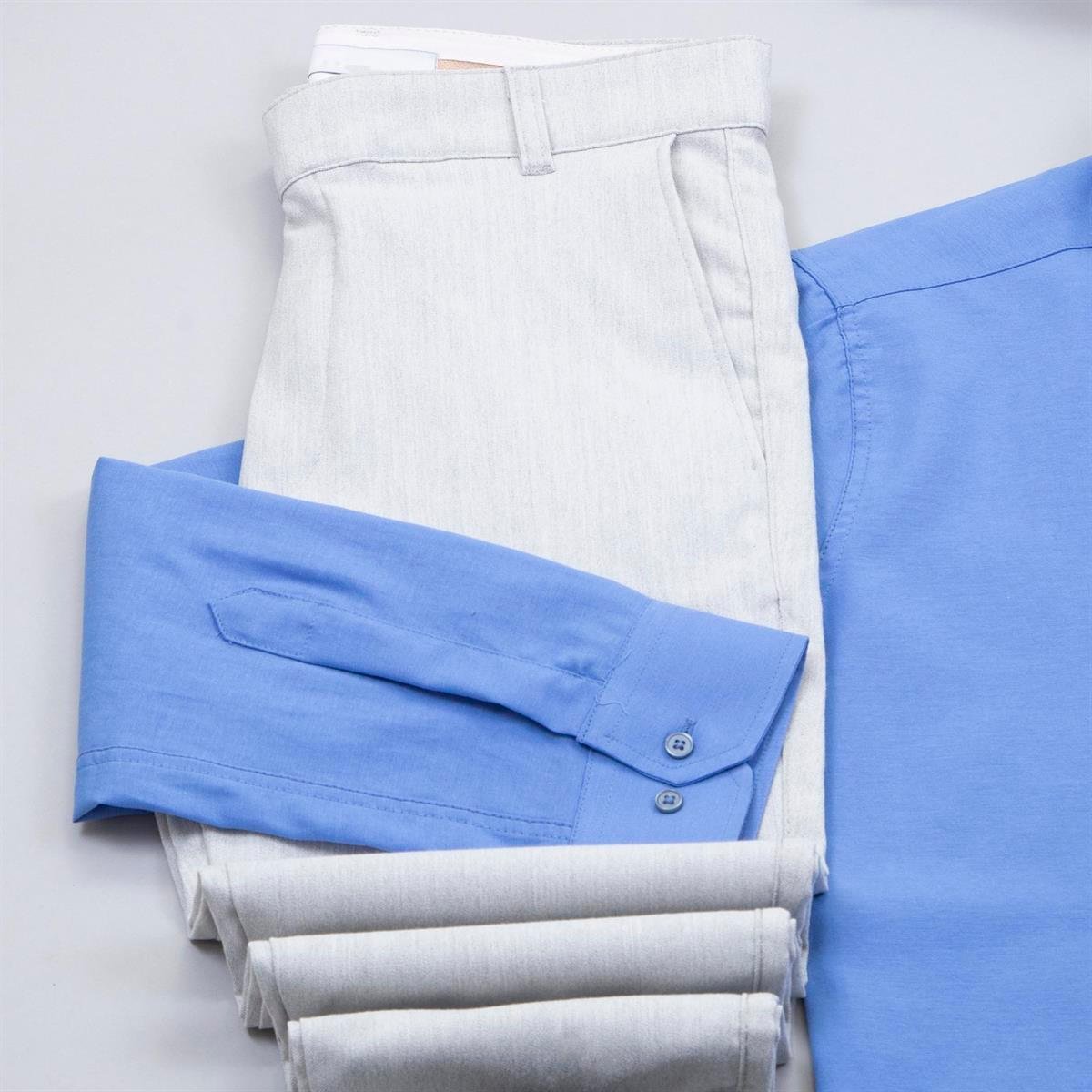 Somon Gömlek Pantolon Ayakkabı Kombin