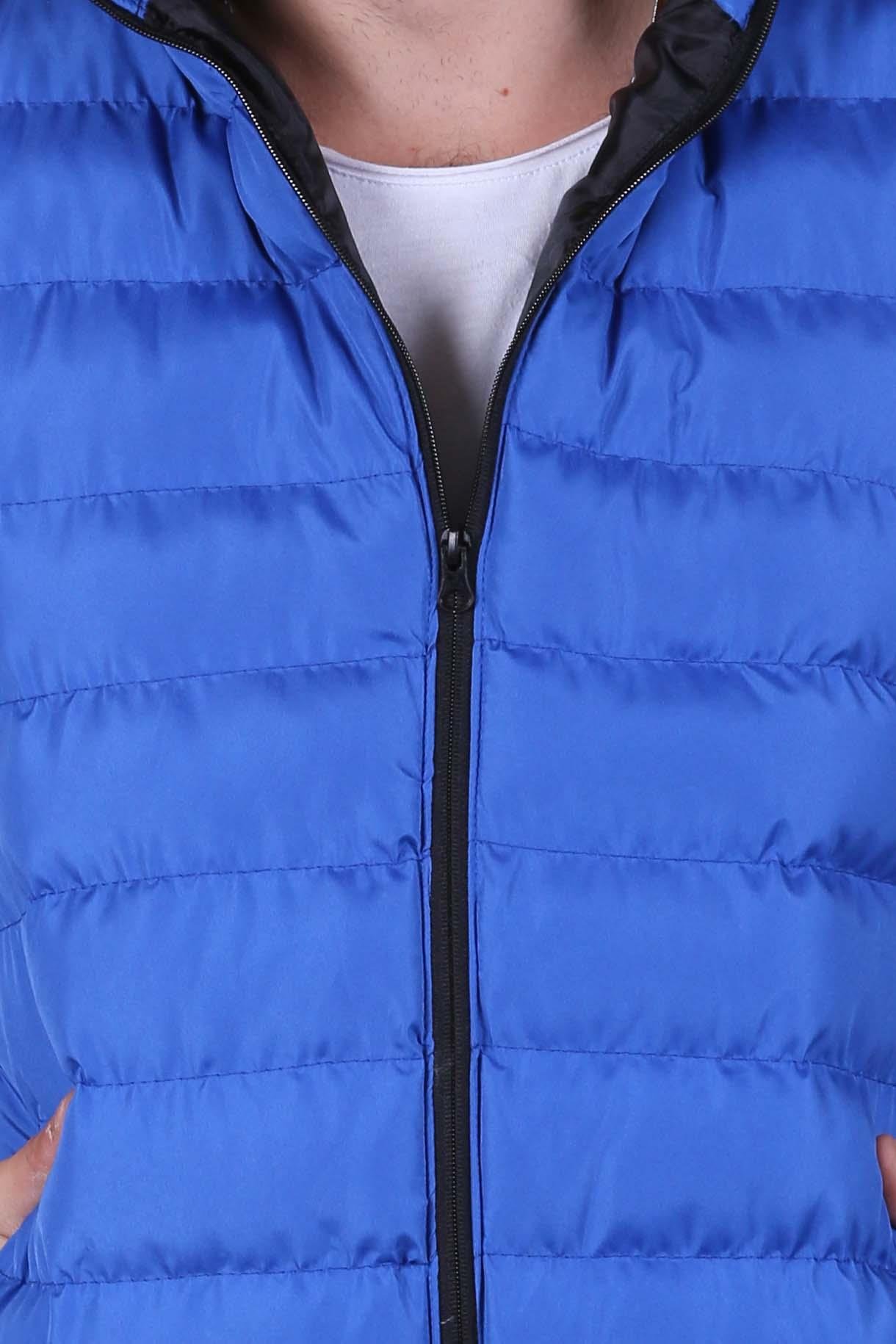 Mavi Kapşonlu Şişme Yelek