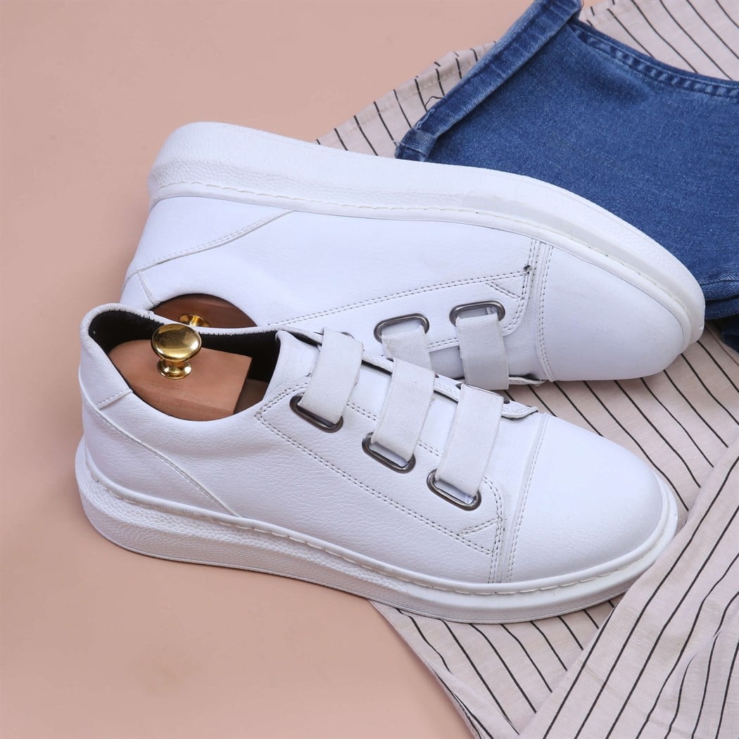 Mavi Kot Ekose Gömlek Ayakkabı Kombini