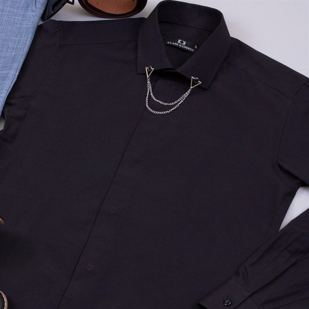 Mavi Kumaş Pantolon Gömlek Ayakkabı Kombin