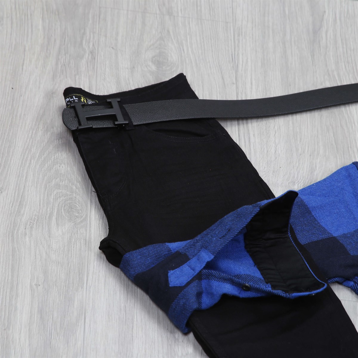 Mavi Oduncu Gömlek Kot Bot Kombini