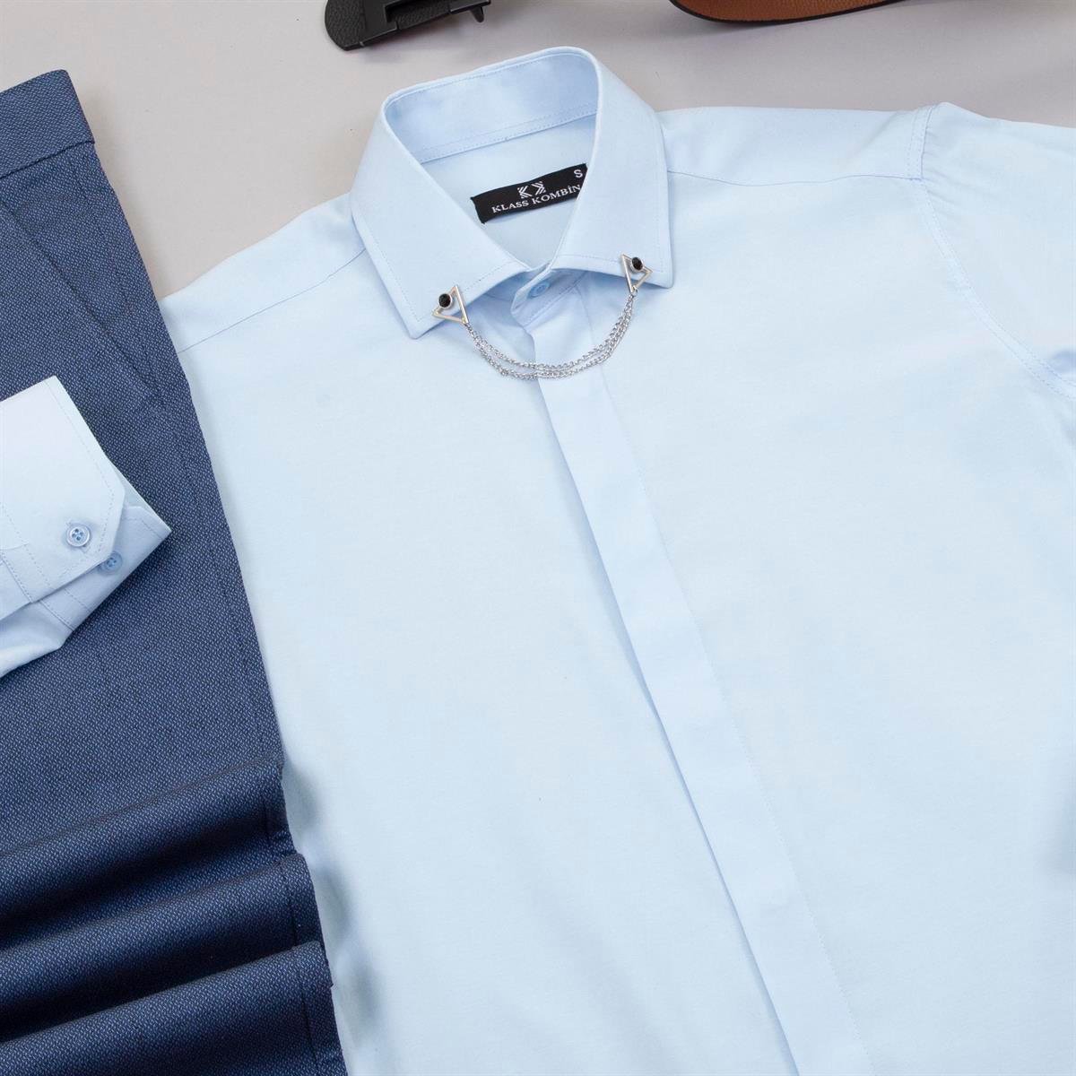 Mavi Pantolon Mavi Gömlek Ayakkabı Kombin