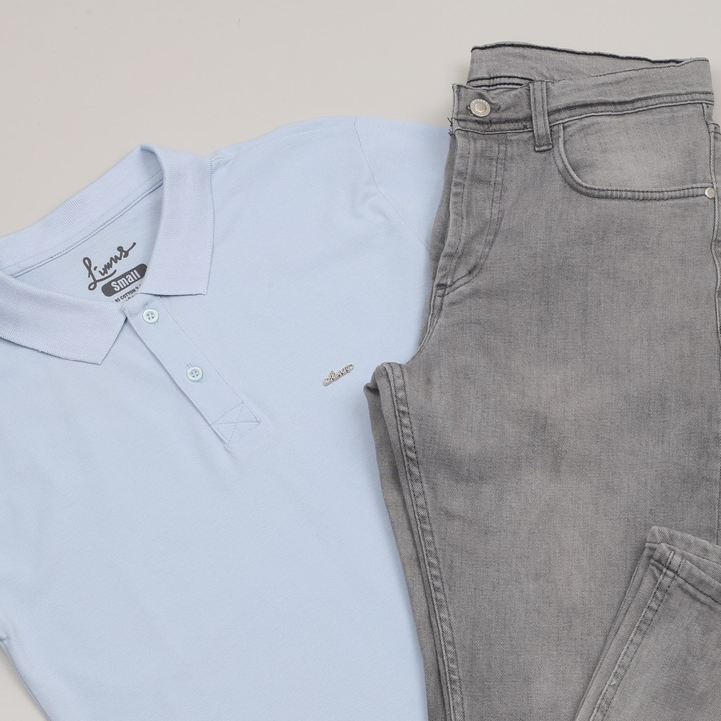 Mavi Polo Yaka Tişört Kot Pantolon Kombini Erkek | Slim Fit Şık Günlük Set