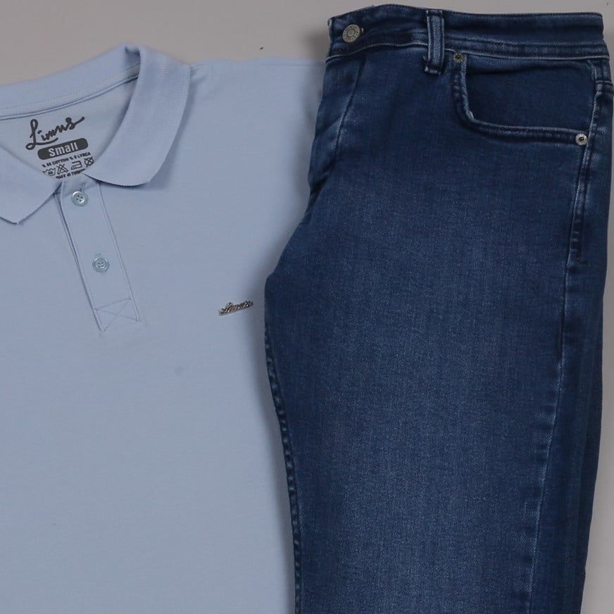 Mavi Polo Yaka Tişört Lacivert Kot  pantolon  ayakkabı Kombin