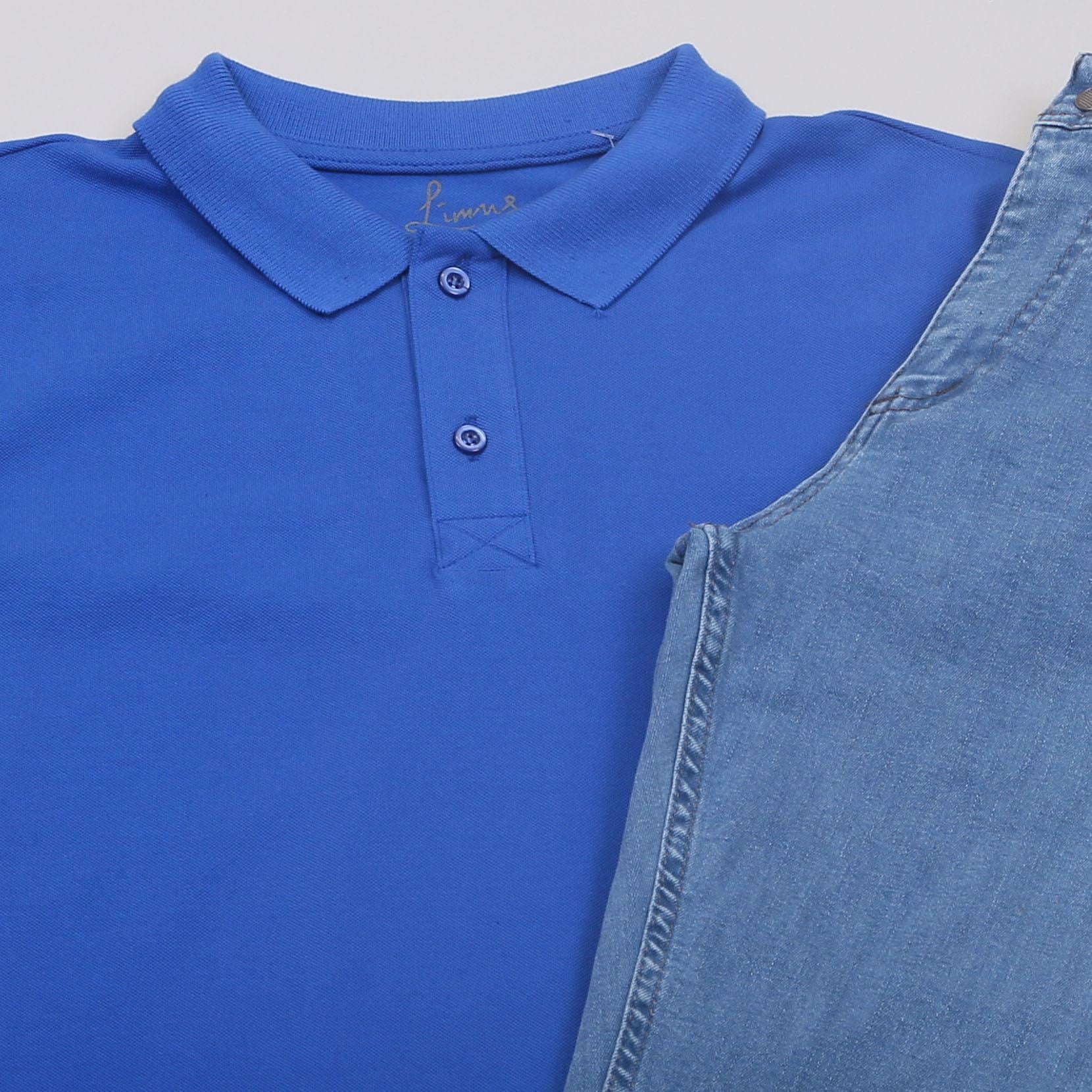 Mavi Polo Yaka Tişört Pantolon Ayakkabı Kombin