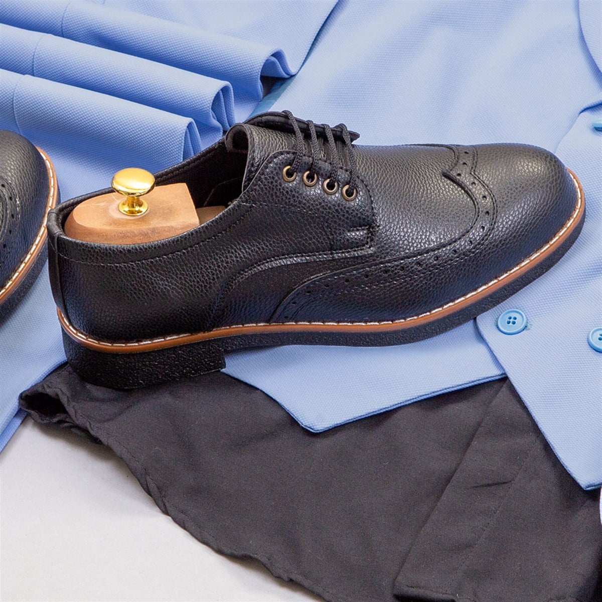 Mavi Takım Elbise Kombini