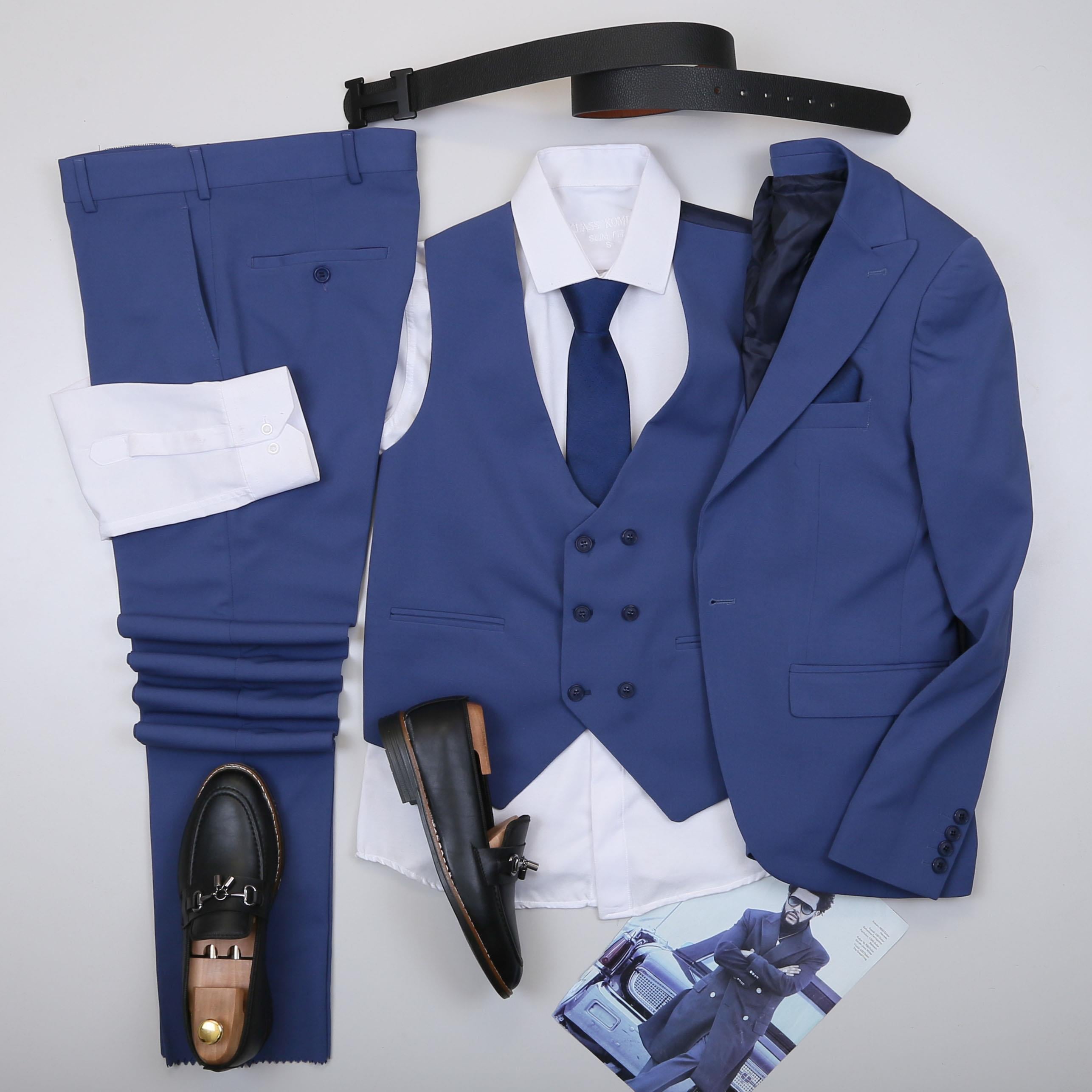 Mavi Takım Elbise Kombini