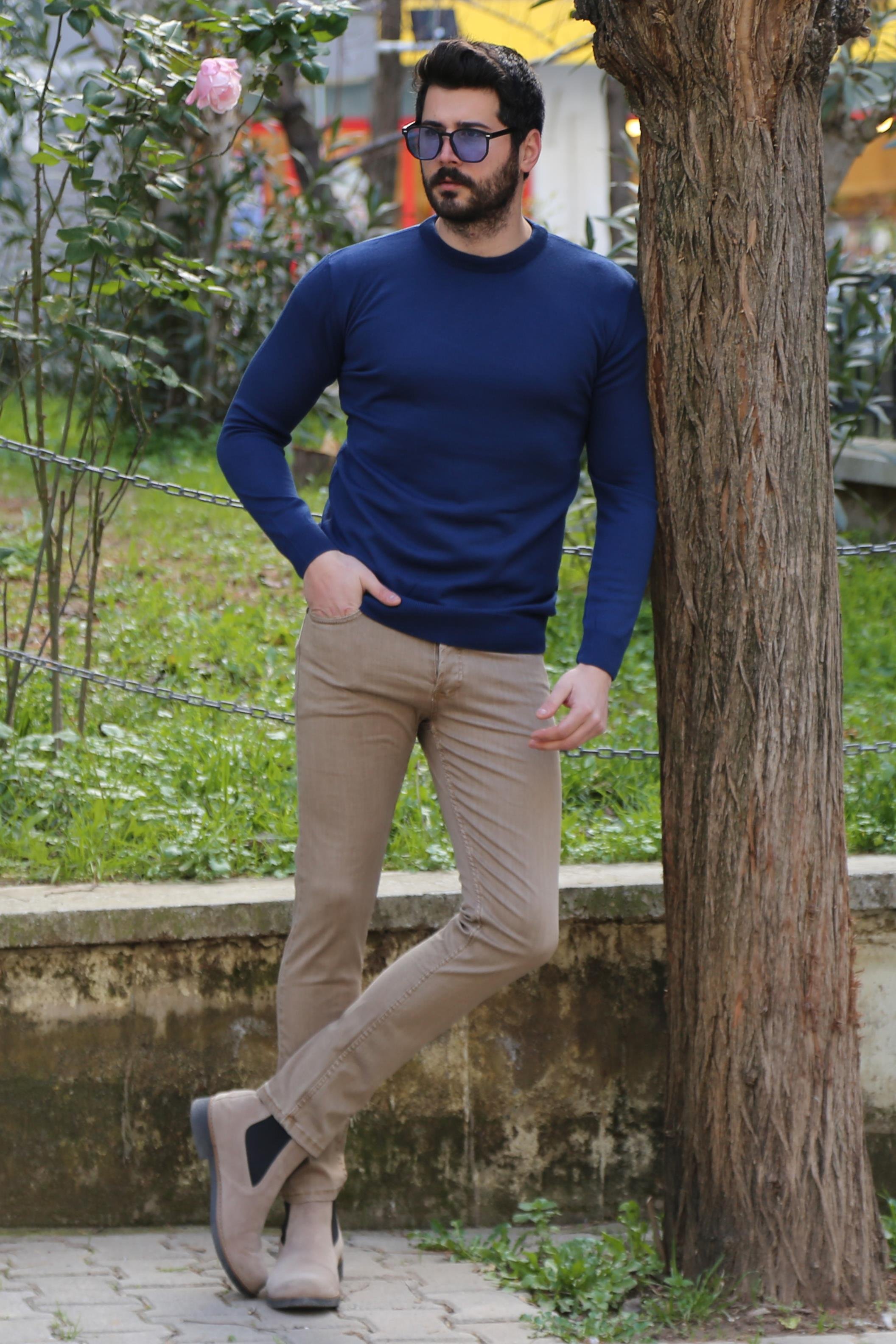 Mavi Triko Kazak Kombini