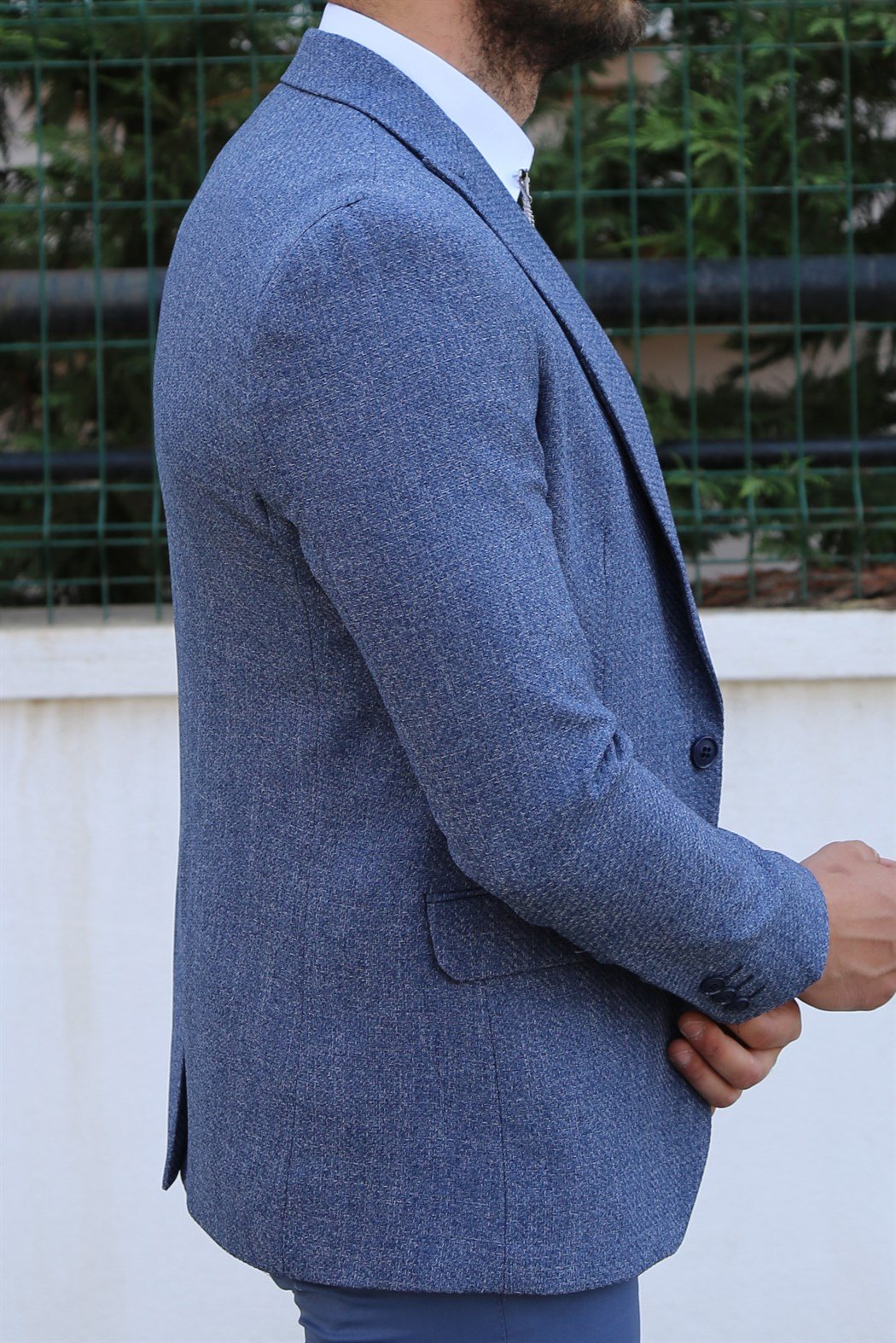 Mavi Yelek Ceket Takım