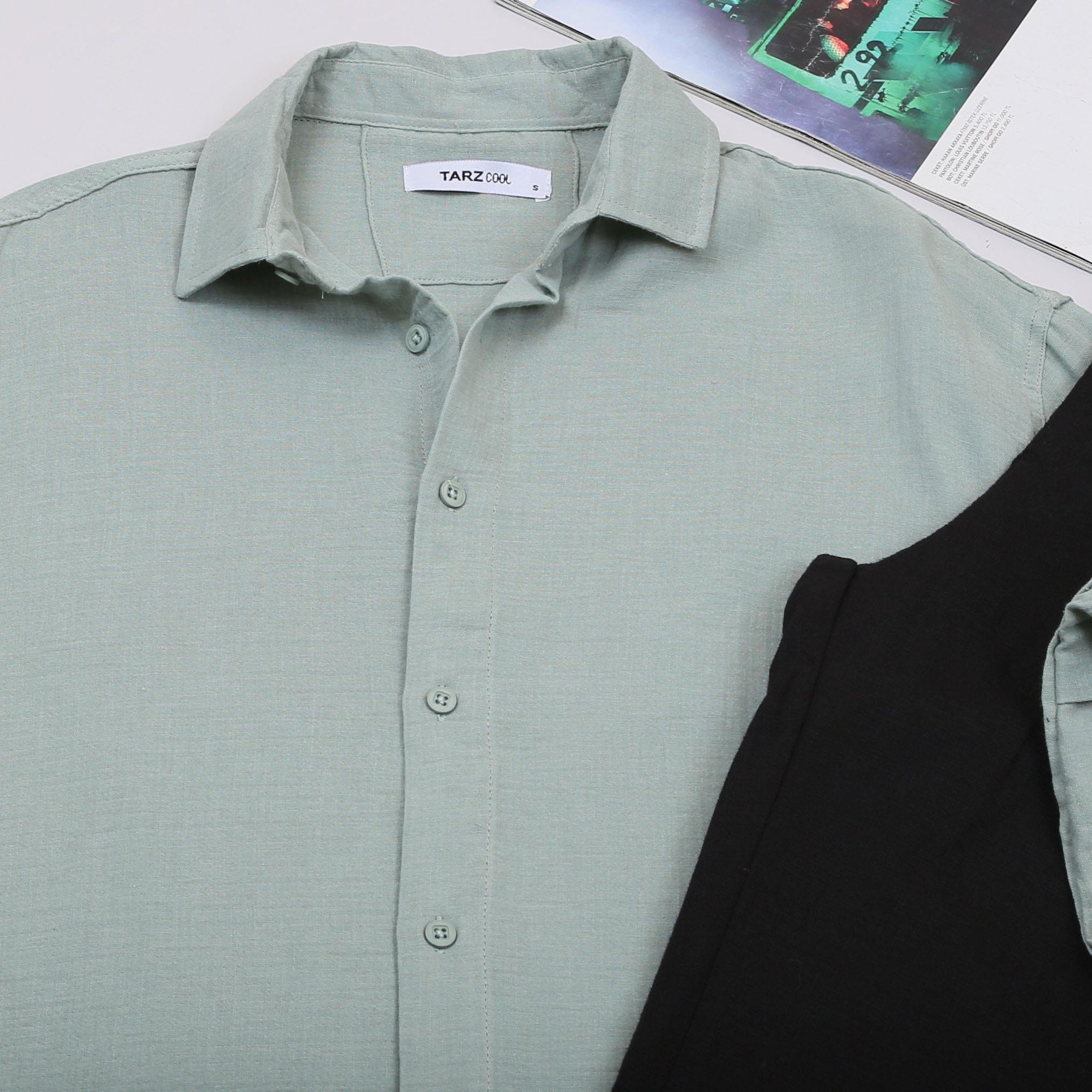 Mint Yeşili Gömlek Pantolon Ayakkabı Kombin