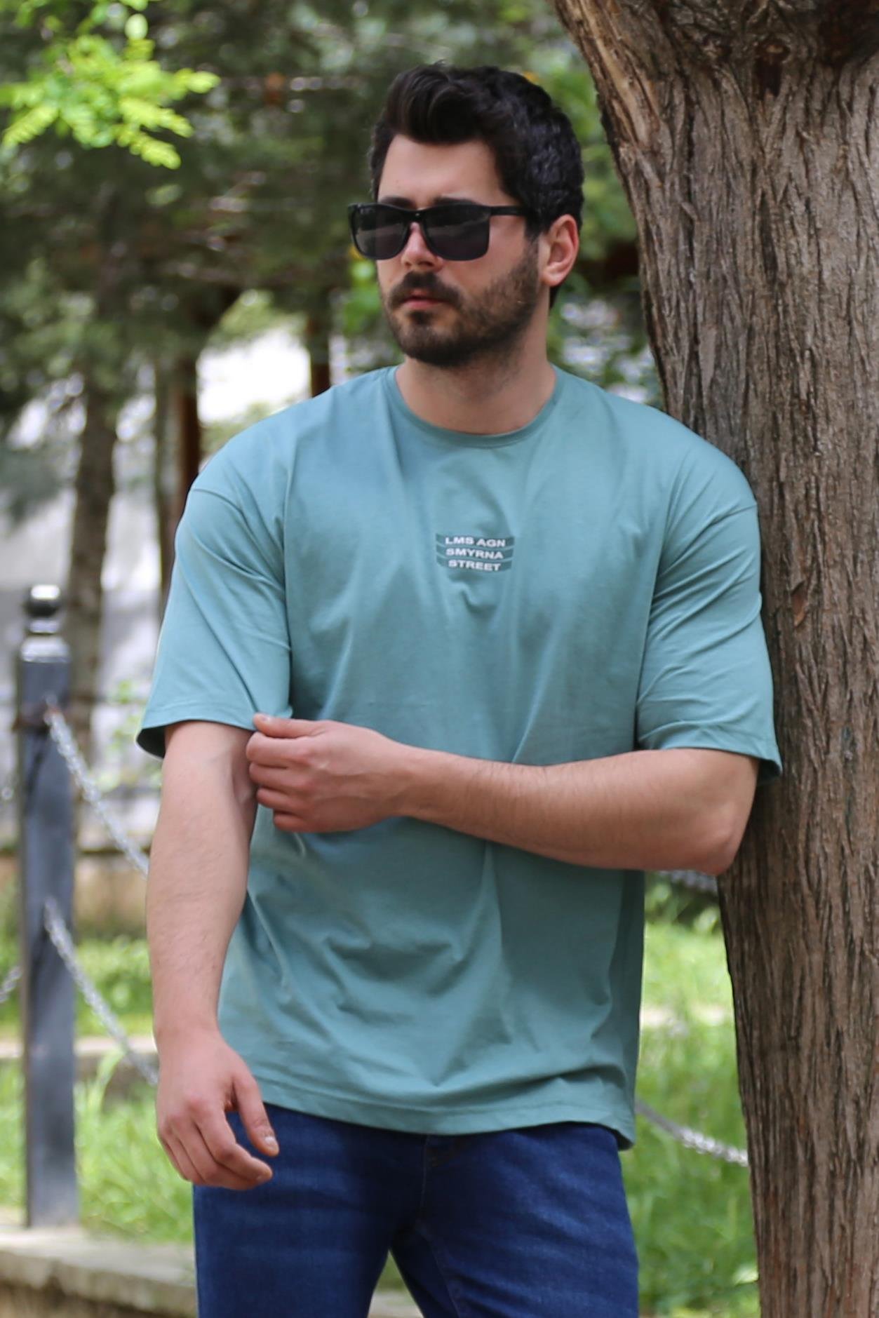 Mint Yeşili Oversize Tişört